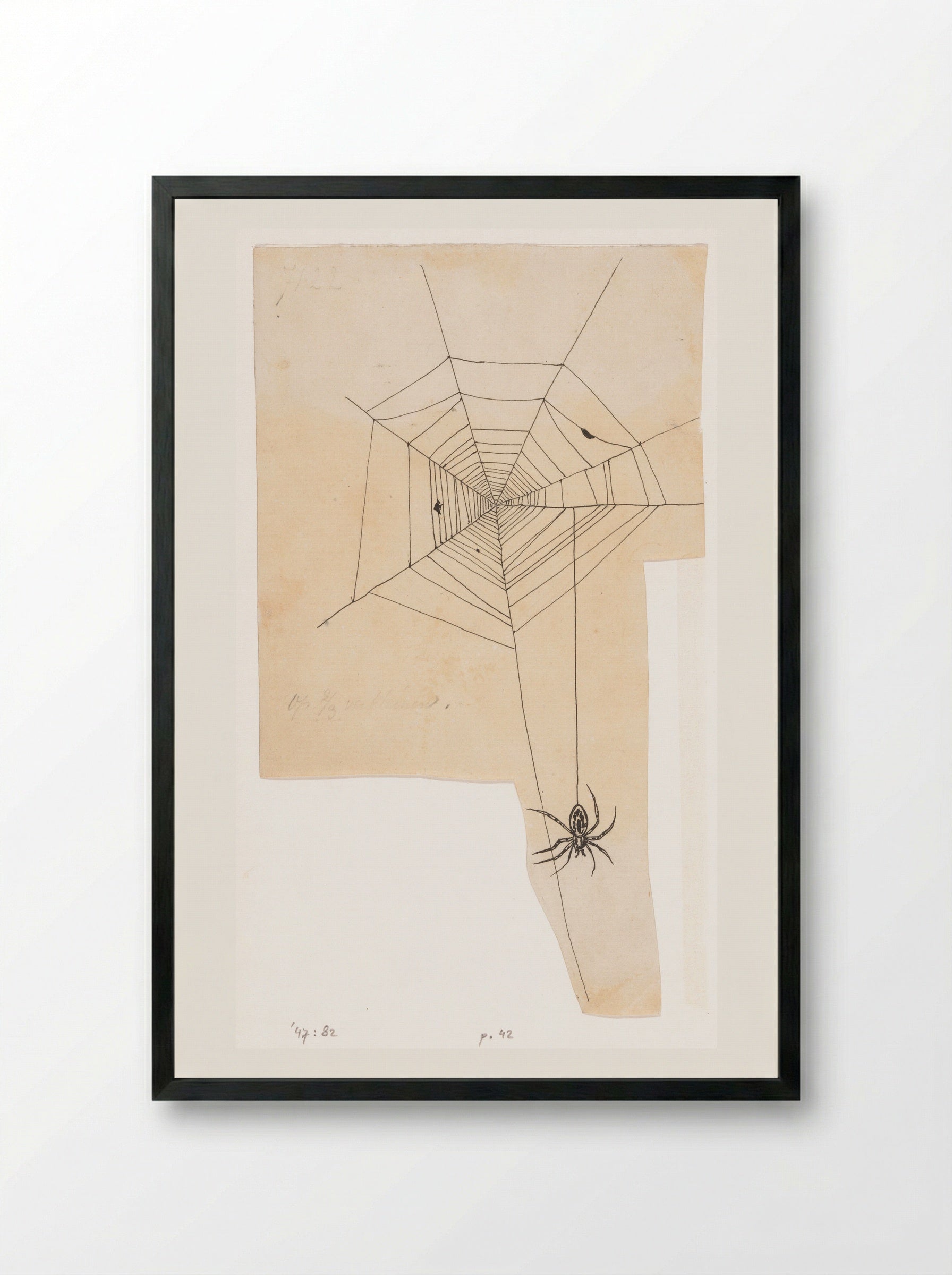 Spinnenweb (Spider Web) - Willem Wenckebach - Framed Print Black