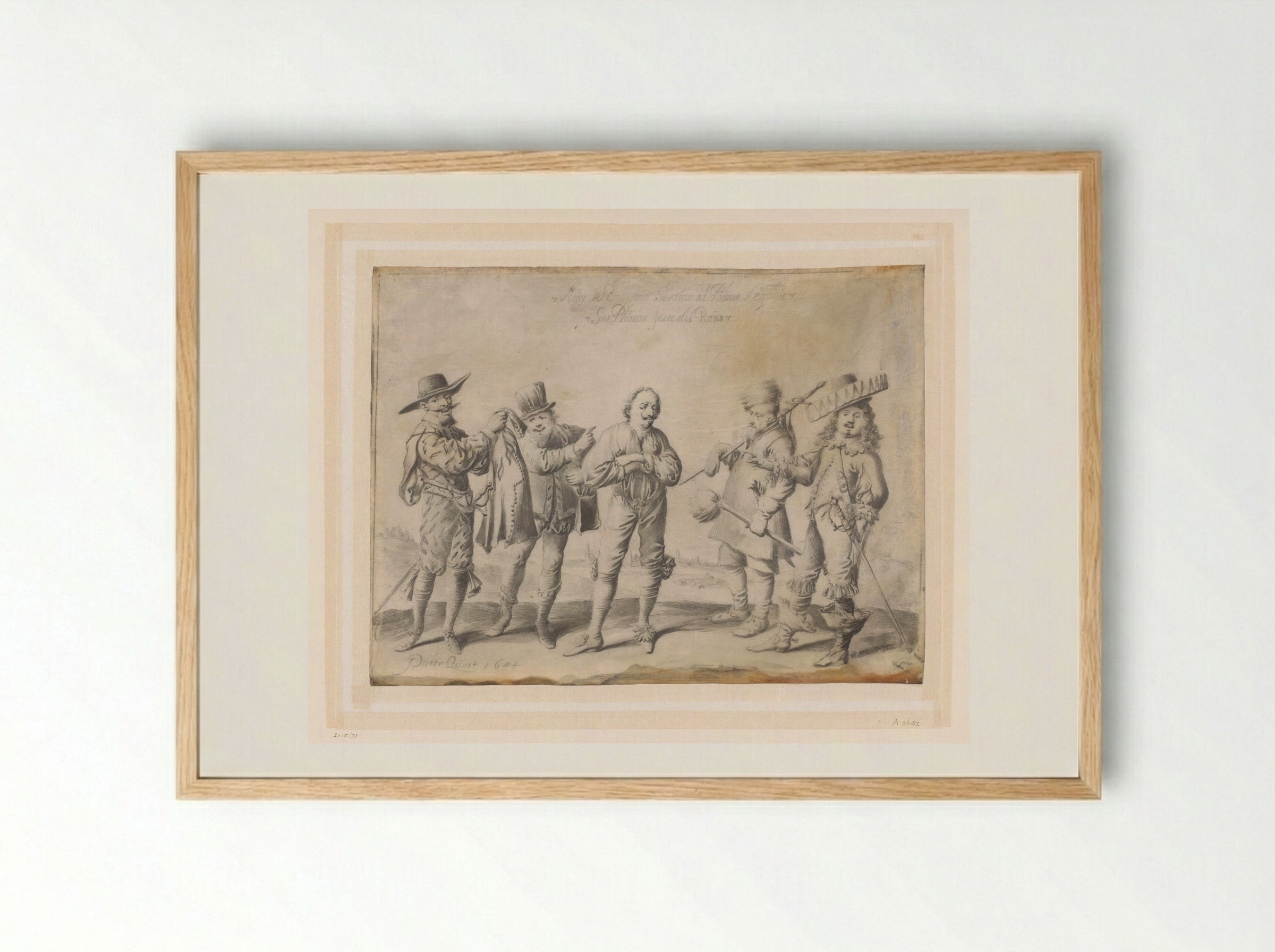 Spotbeeld op de Spanjaard - Pieter Jansz Quast - Framed Print Wood