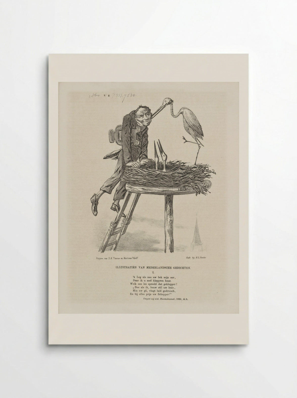 Spotprent op de hedendaagse dichtkunst - Johan Michaël Schmidt Crans - Poster