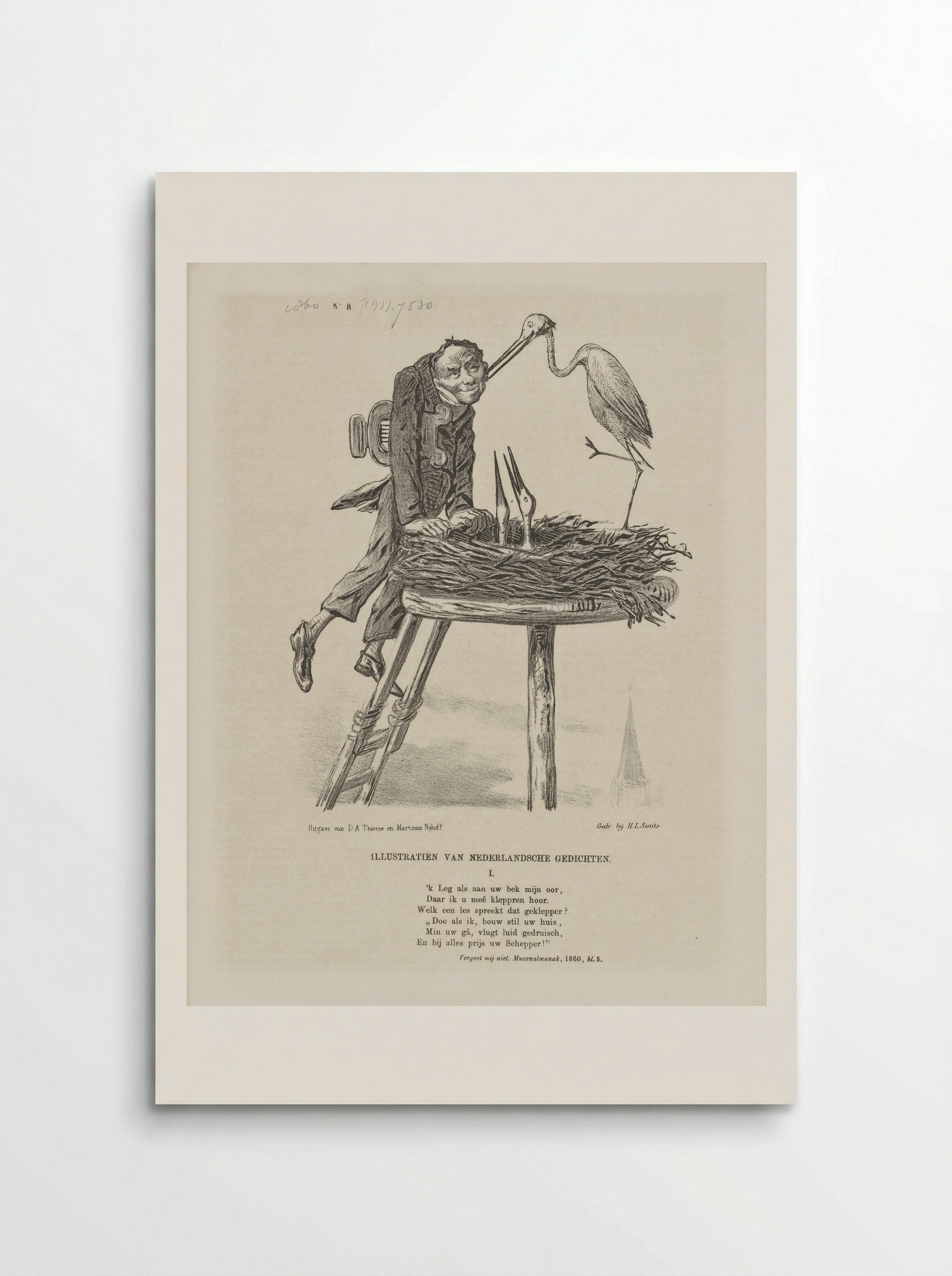 Spotprent op de hedendaagse dichtkunst - Johan Michaël Schmidt Crans - Poster