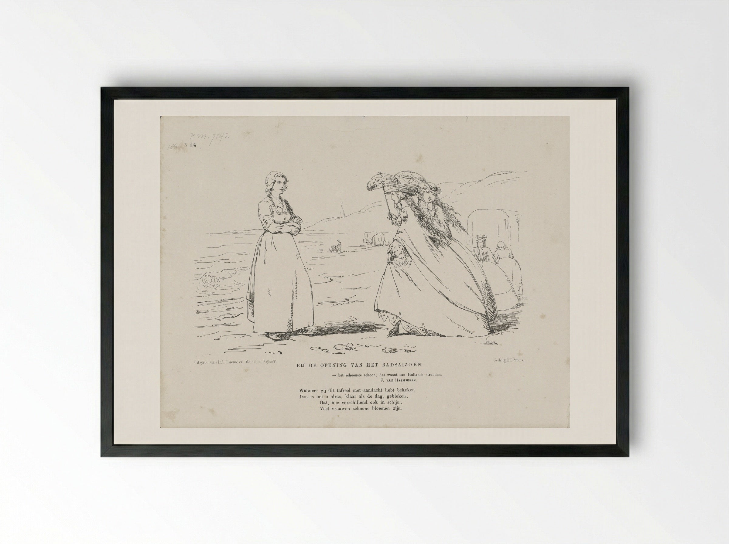 Spotprent op de nieuwe modes - Johan Michaël Schmidt Crans - Framed Print Black