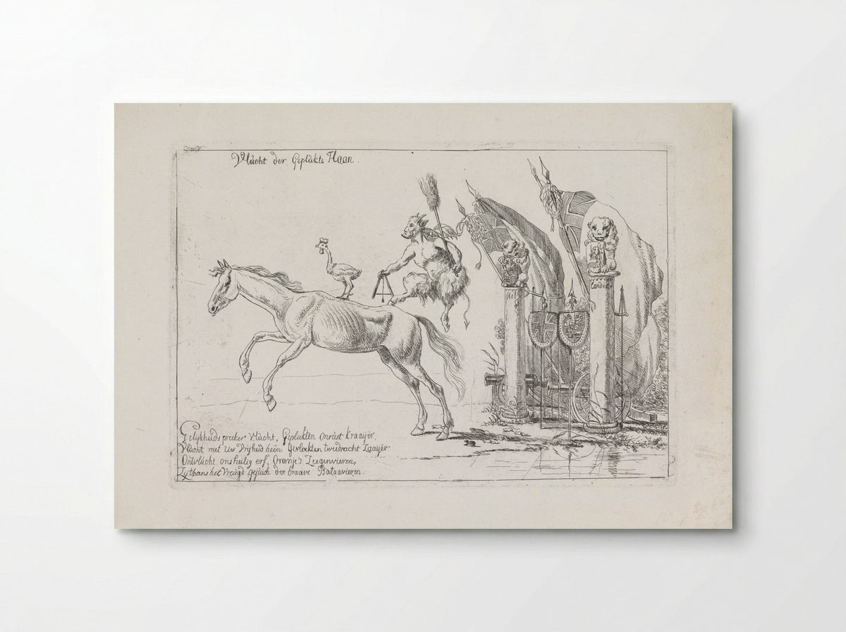 Spotprent op den val van het Franse bewind - Pieter Gerardus van Os - Poster