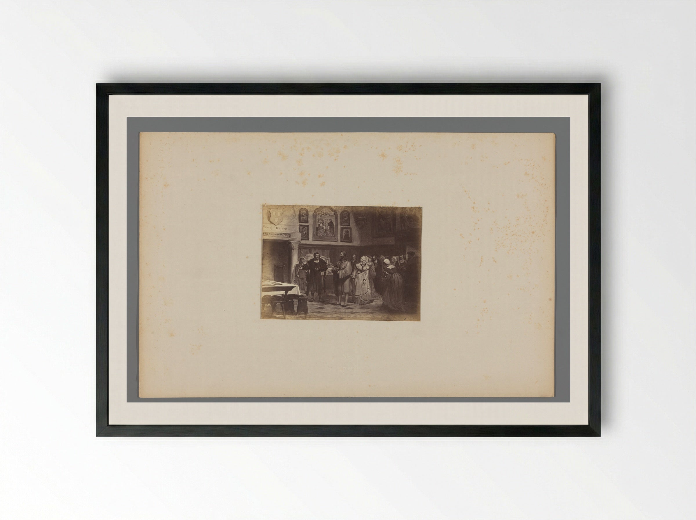 Spotprent op uitbreiding van het spoorwegnet in Nederland - Johan Michaël Schmidt Crans - Framed Print Black