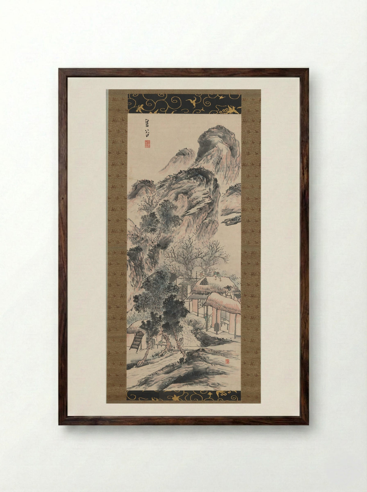 Spring Cleaning - Yokoi Kinkoku - Framed Print Dark Wood