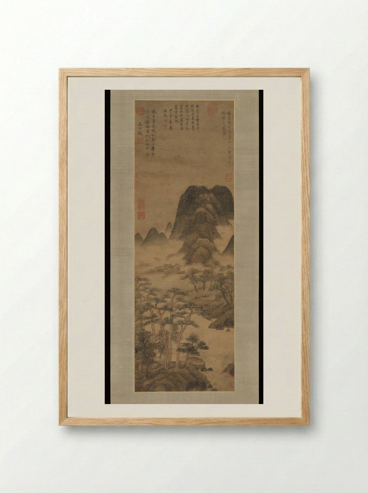 Spring Clouds at the Pine Studio - Zhang Yu - Framed Print Wood