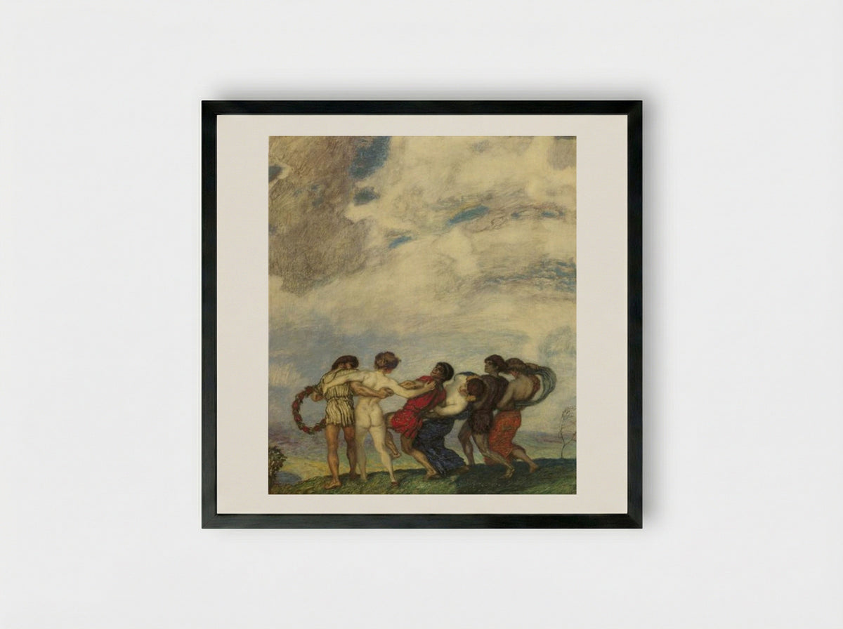 Spring Dance - Franz von Stuck - Framed Print Black