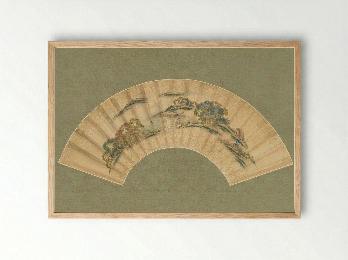 Spring Farming Scene - Katsushika Isai - Framed Print Wood