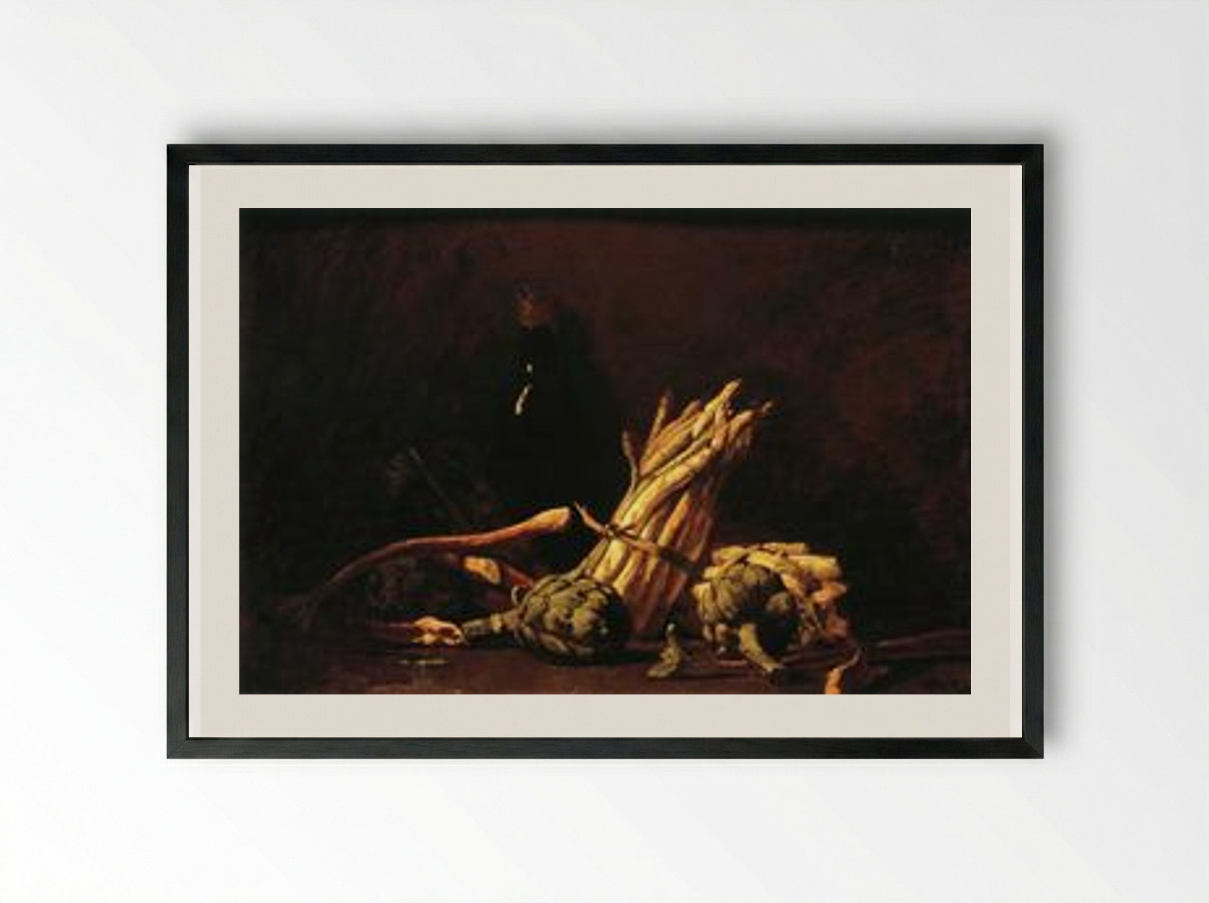 Spring Harvest (Still Life with Asparagus) - Guy Rose - Framed Print Black