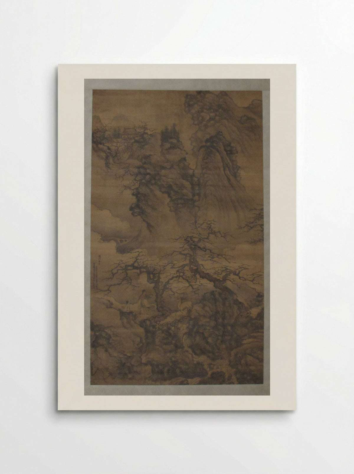 Spring Landscape with Plum Blossoms, Scholar and Deer - Xie Shichen - Poster