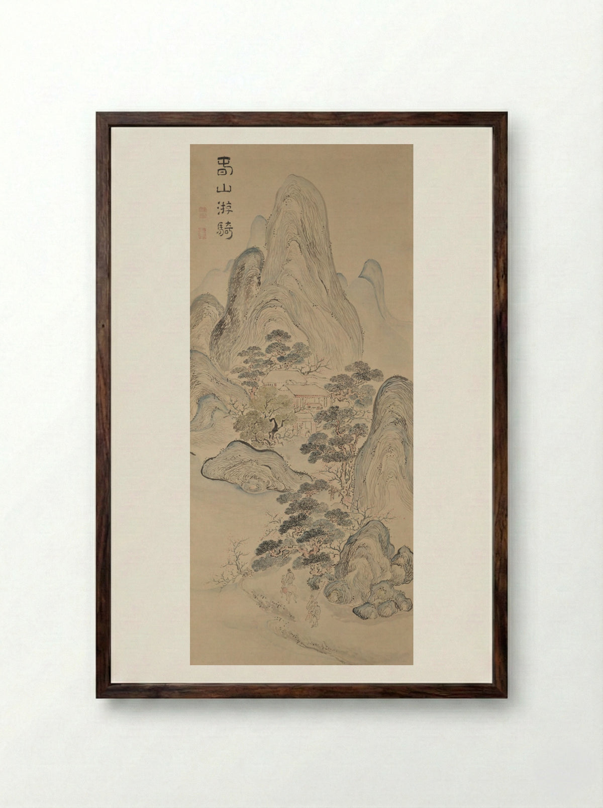 Spring Landscape - Ike Taiga - Framed Print Dark Wood