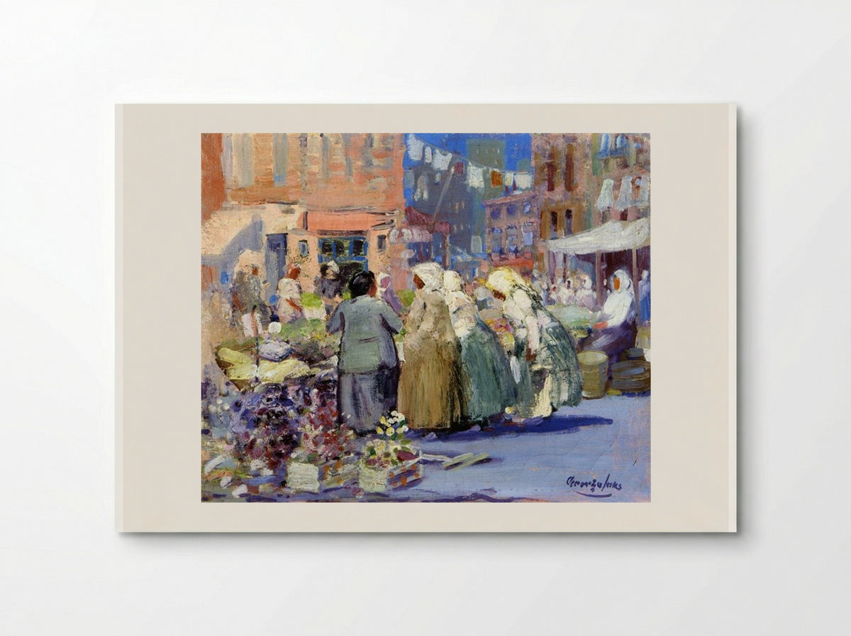 Spring Morning, Houston and Division Streets, New York - George Luks - Poster