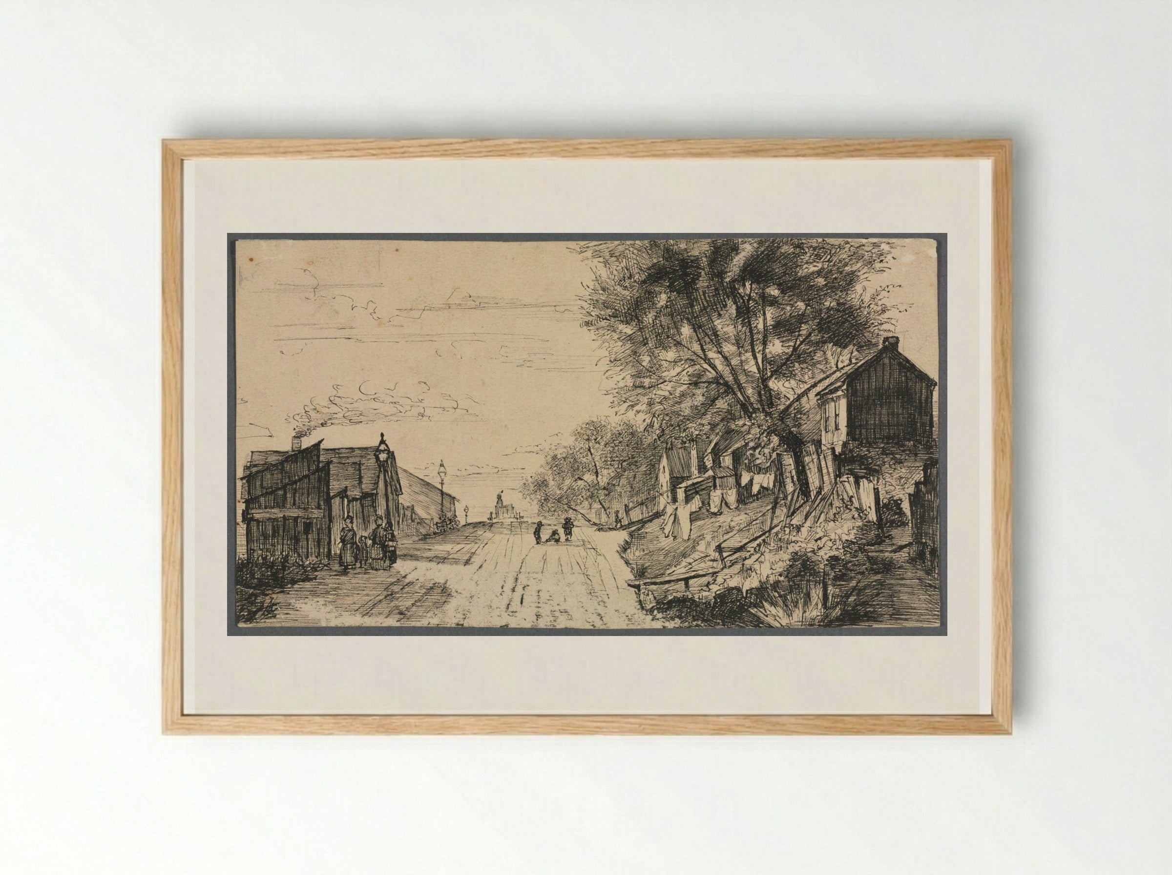 Spring Street, Cleveland - Otto H. Bacher - Framed Print Wood