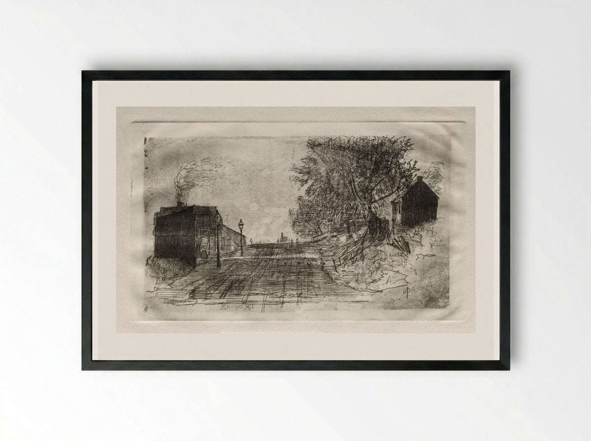 Spring Street, September 1878 - Otto H. Bacher - Framed Print Black
