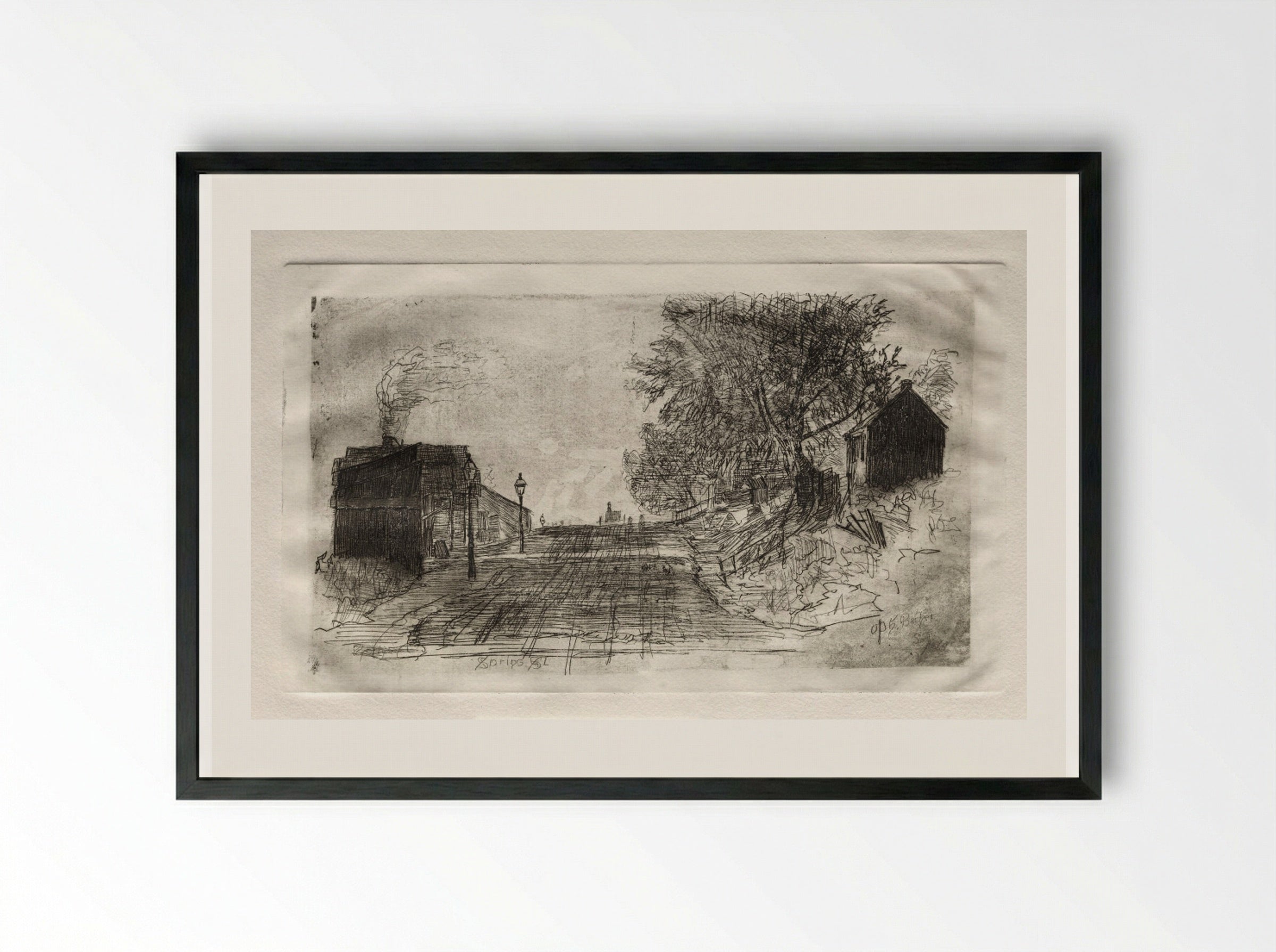 Spring Street, September 1878 - Otto H. Bacher - Framed Print Black