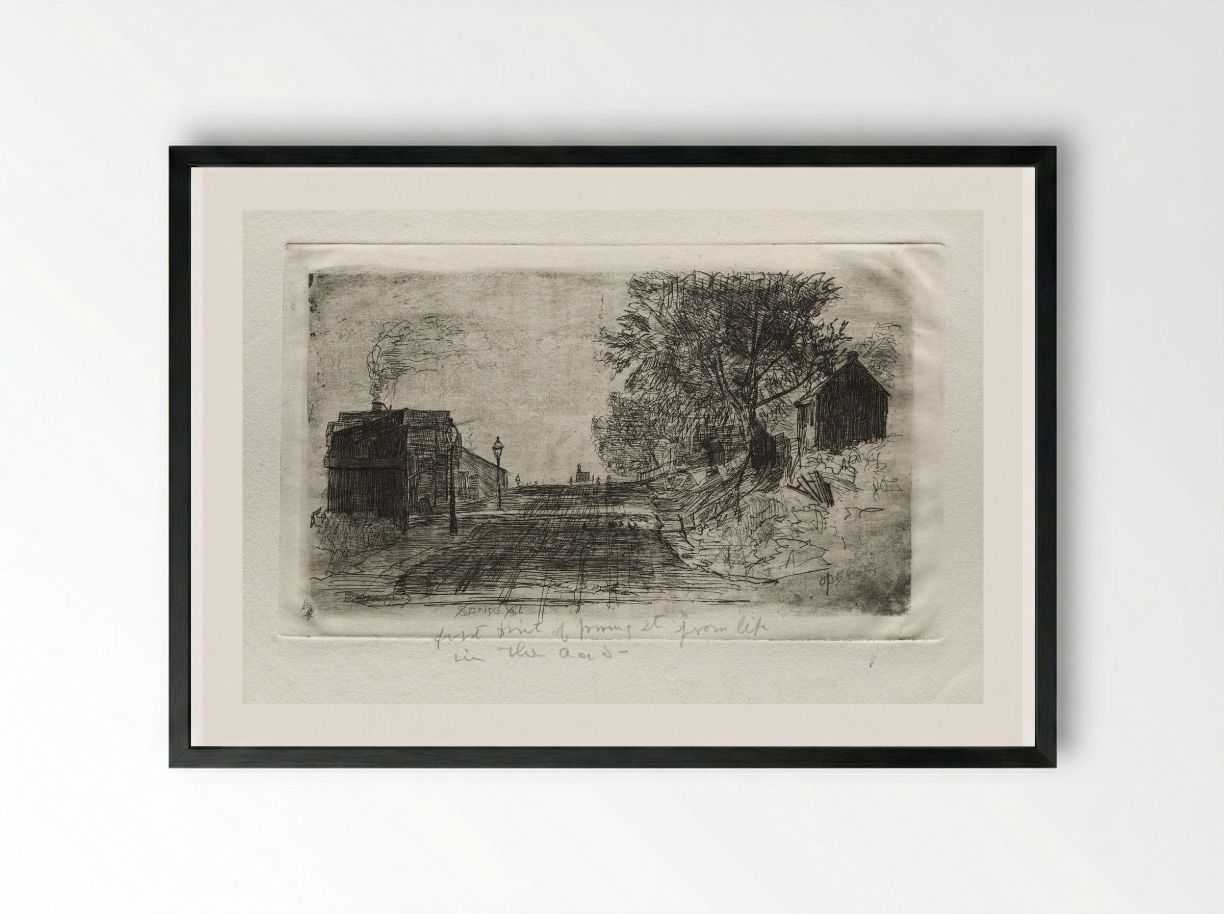 Spring Street - Otto H. Bacher - Framed Print Black