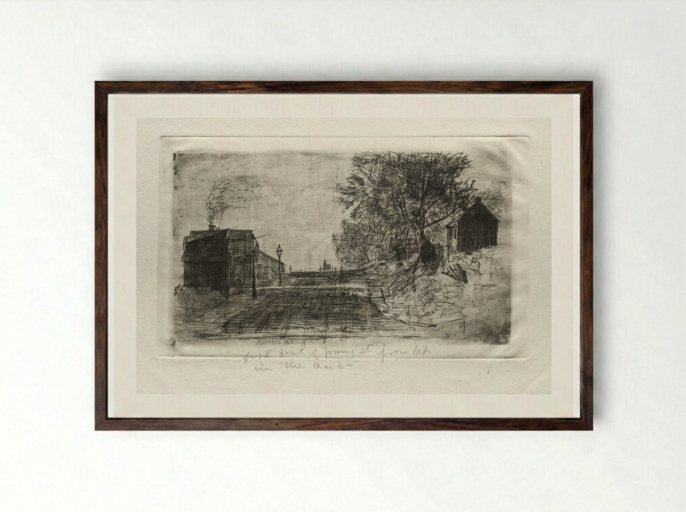 Spring Street - Otto H. Bacher - Framed Print Dark Wood