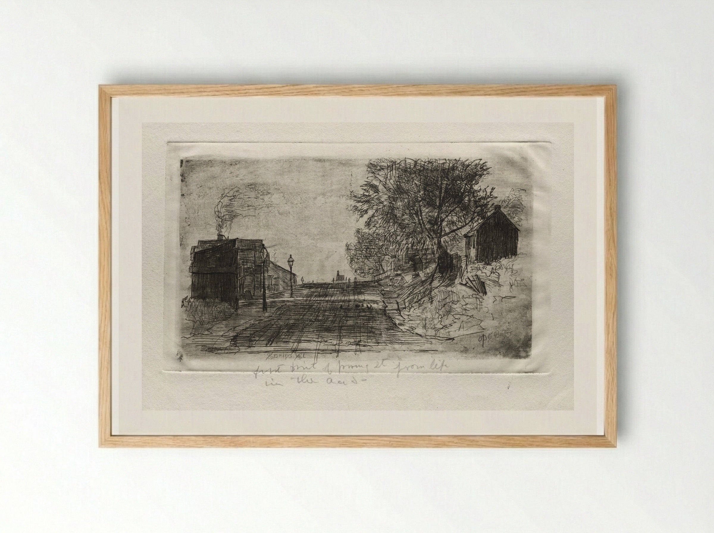 Spring Street - Otto H. Bacher - Framed Print Wood