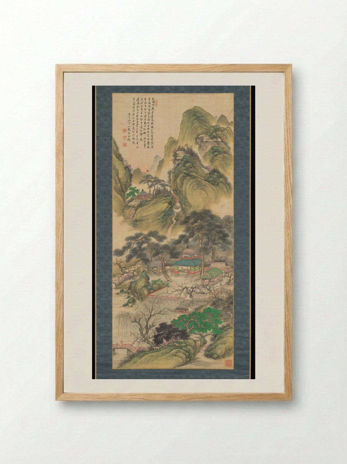 Spring Sunrise at Mount Penglai - Tanomura Chokunyū - Framed Print Wood