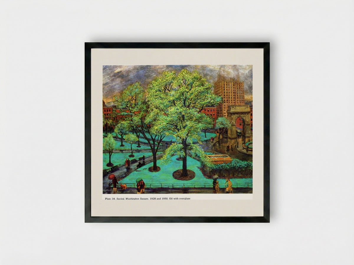 Spring, Washington Square - John French Sloan - Framed Print Black