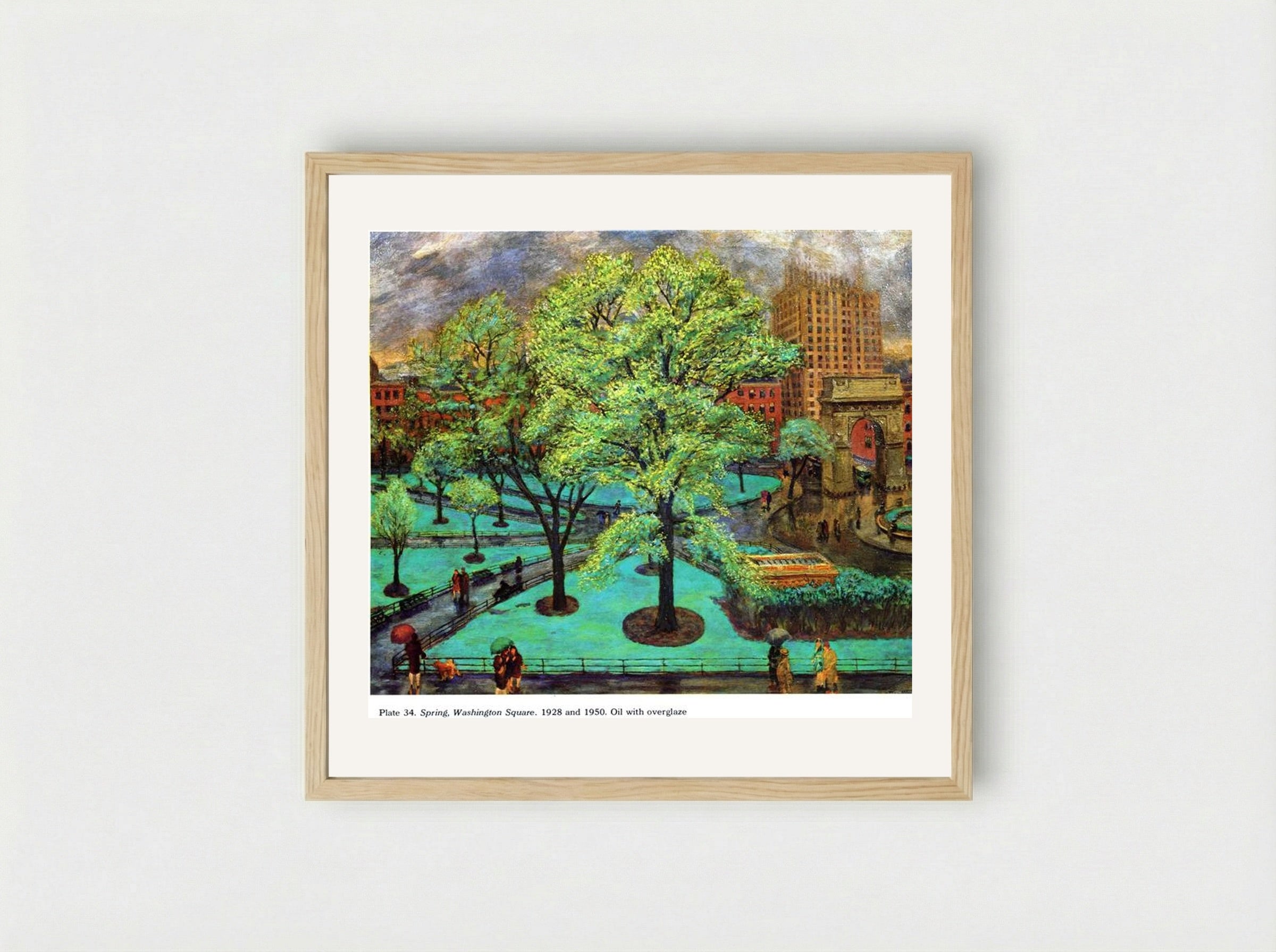 Spring, Washington Square - John French Sloan - Framed Print Wood