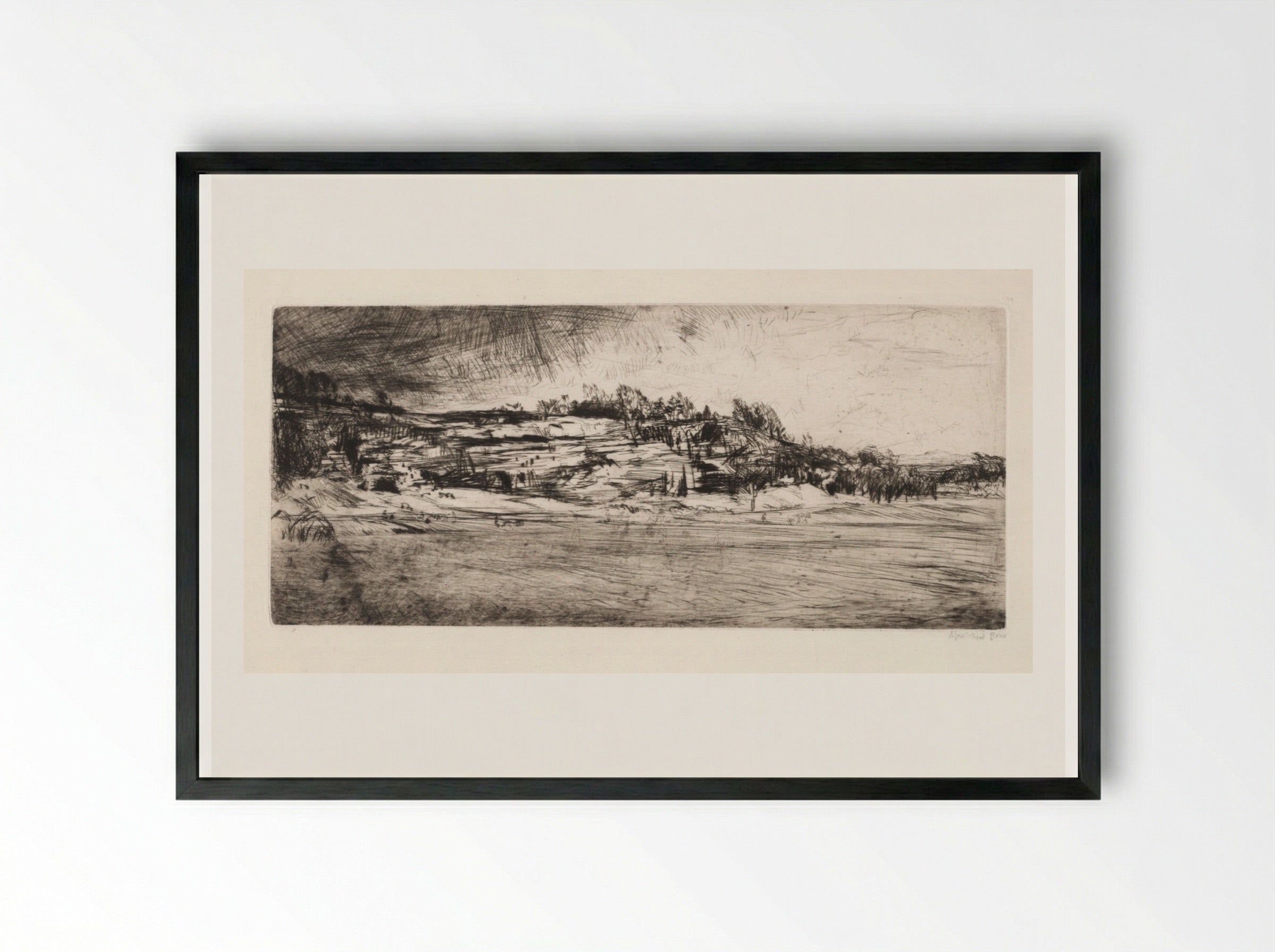 Spring at Cardross - Muirhead Bone - Framed Print Black