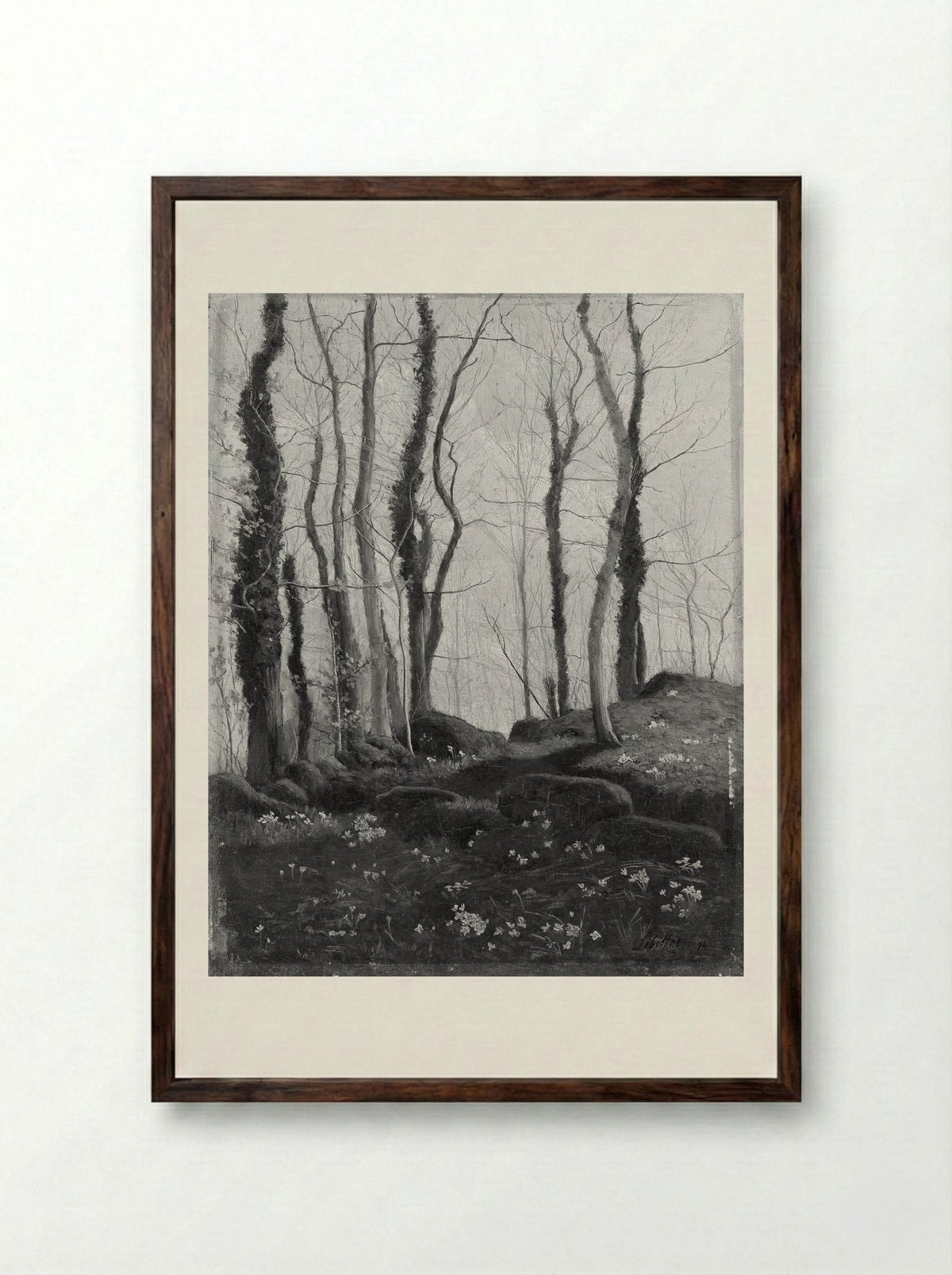 Spring in Brittany - Paul Sébillot - Framed Print Dark Wood