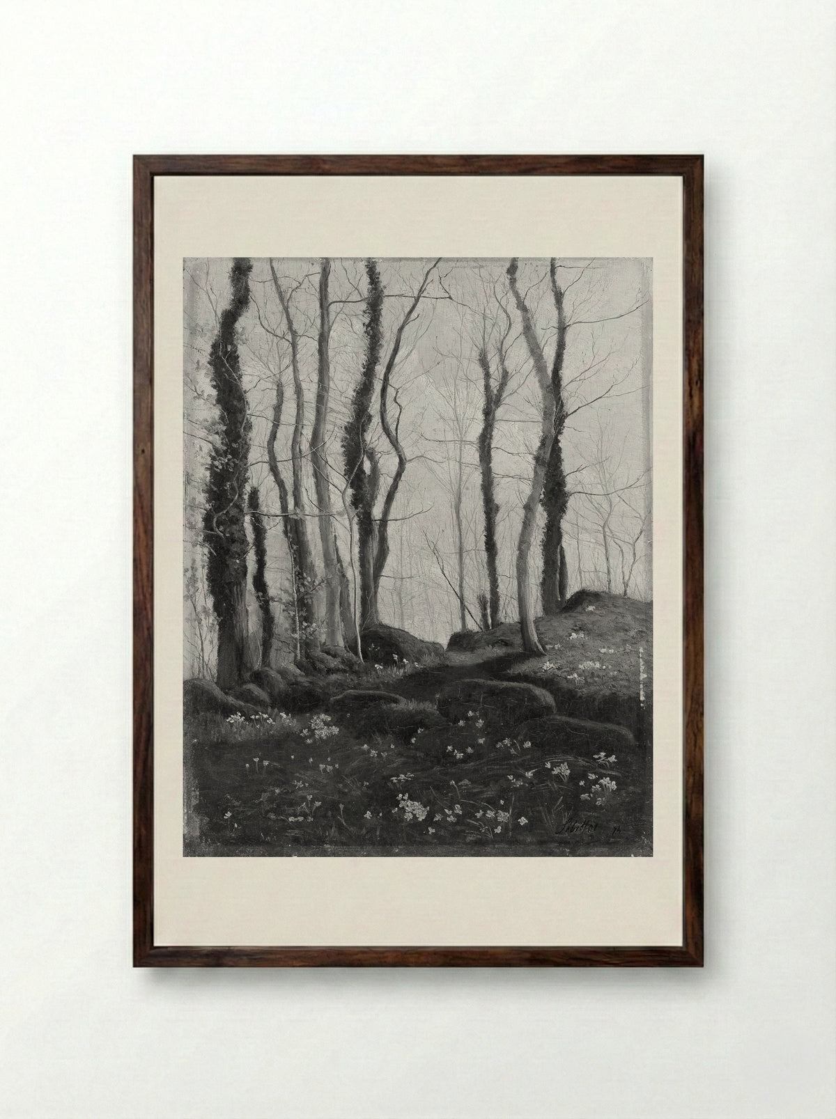Spring in Brittany - Paul Sébillot - Framed Print Dark Wood