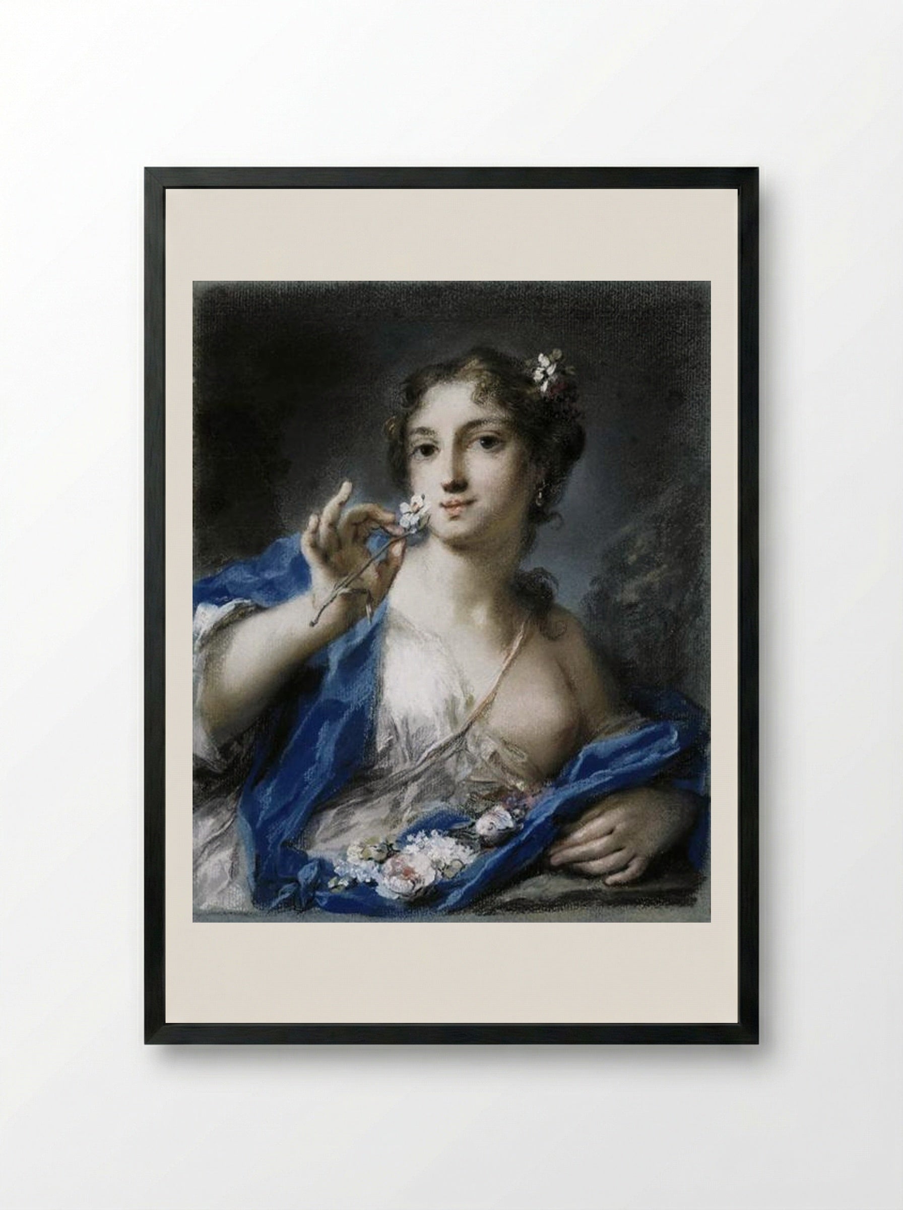 Spring - Rosalba Carriera - Framed Print Black
