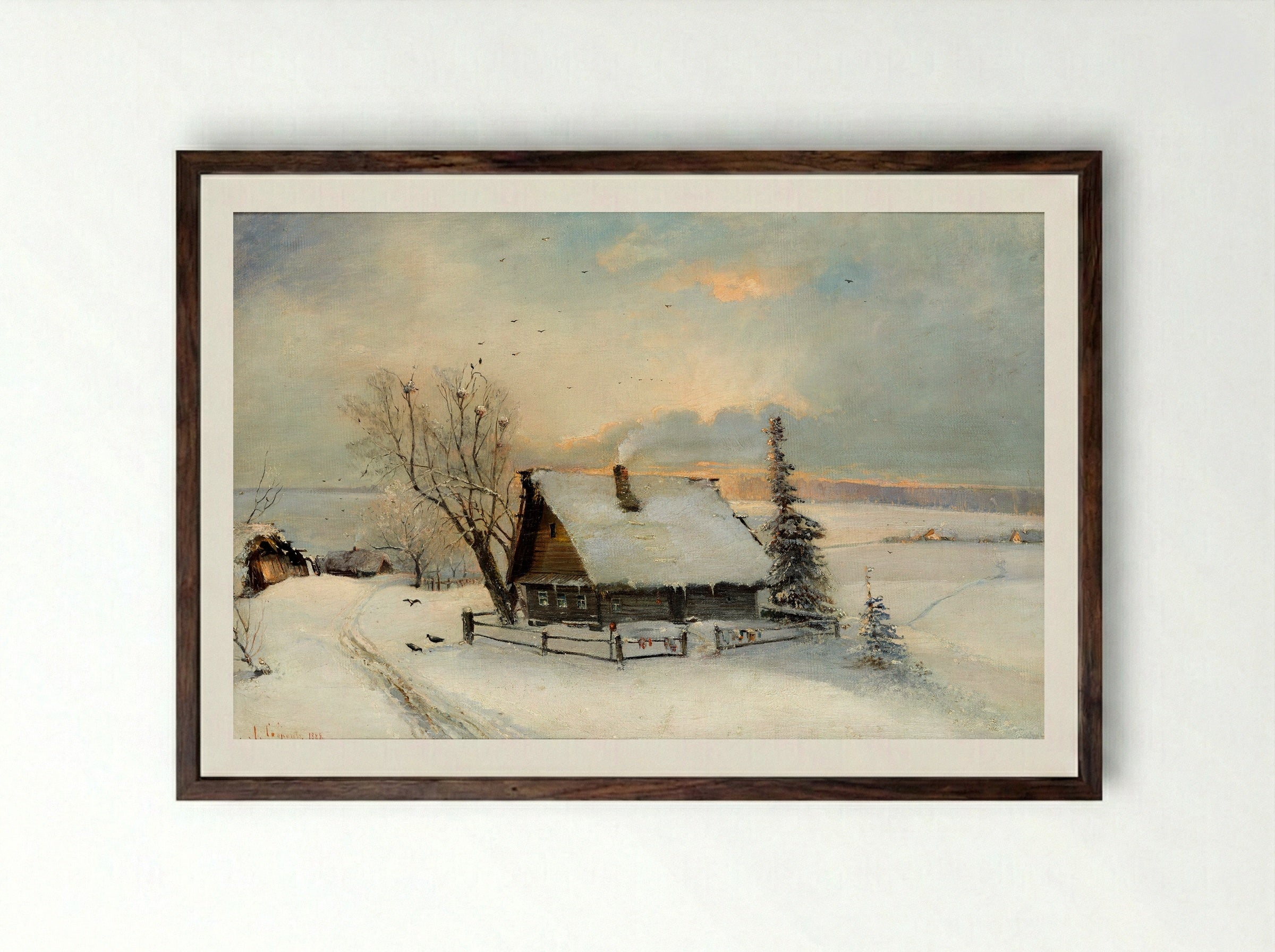 Spring - Aleksey Savrasov - Framed Print Dark Wood
