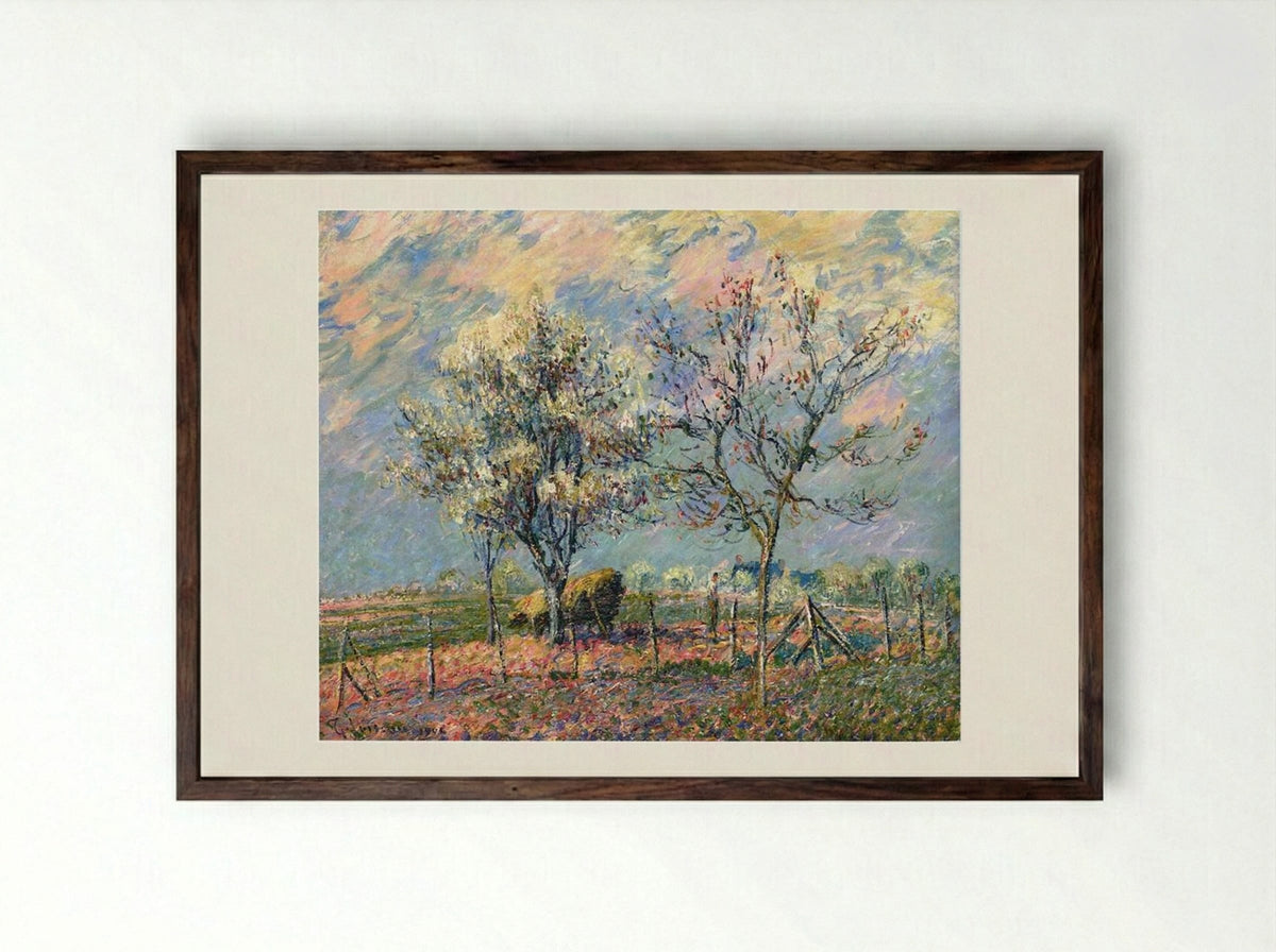 Spring - Gustave Loiseau - Framed Print Dark Wood