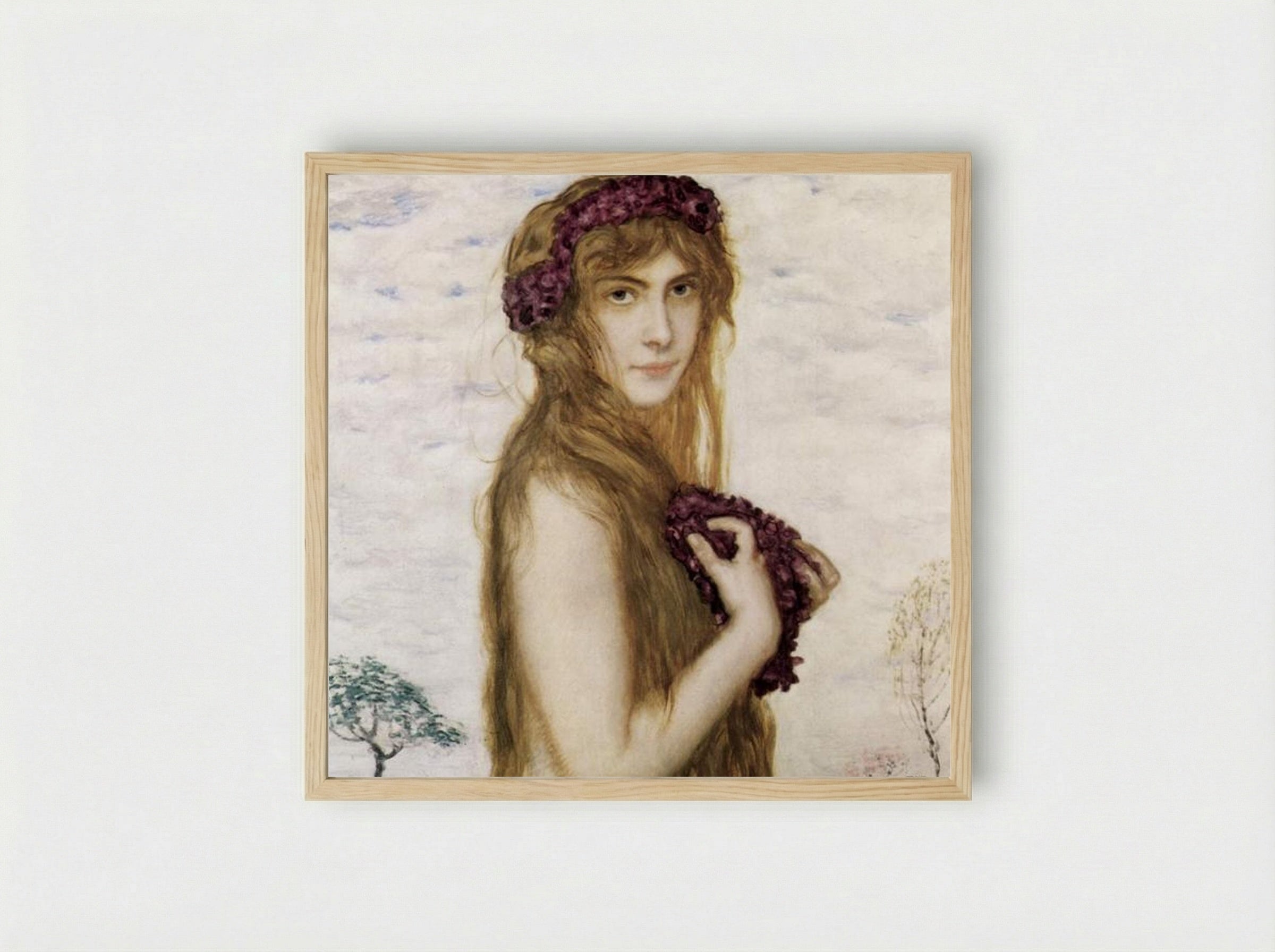 Spring - Franz von Stuck - Framed Print Wood