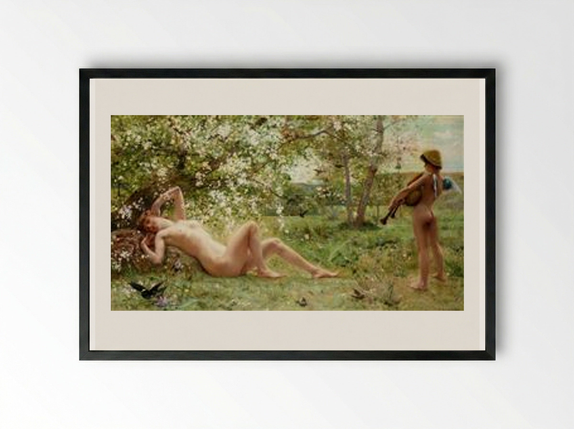 Springtime Awakening - Luc-Olivier Merson - Framed Print Black