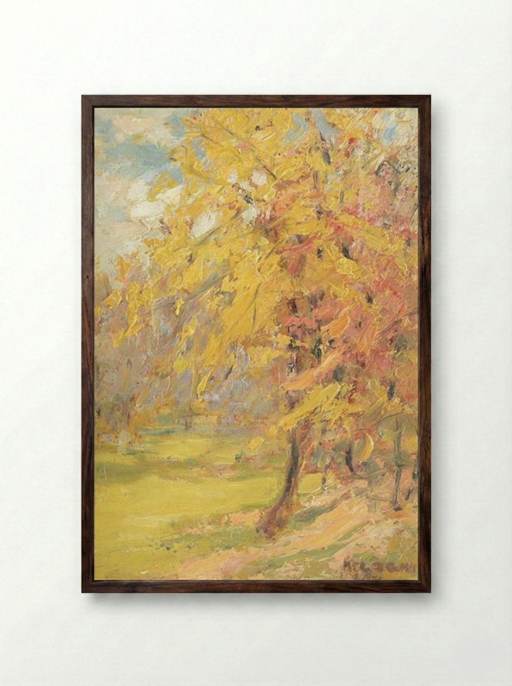 Springtime - Kimon Loghi - Framed Print Dark Wood