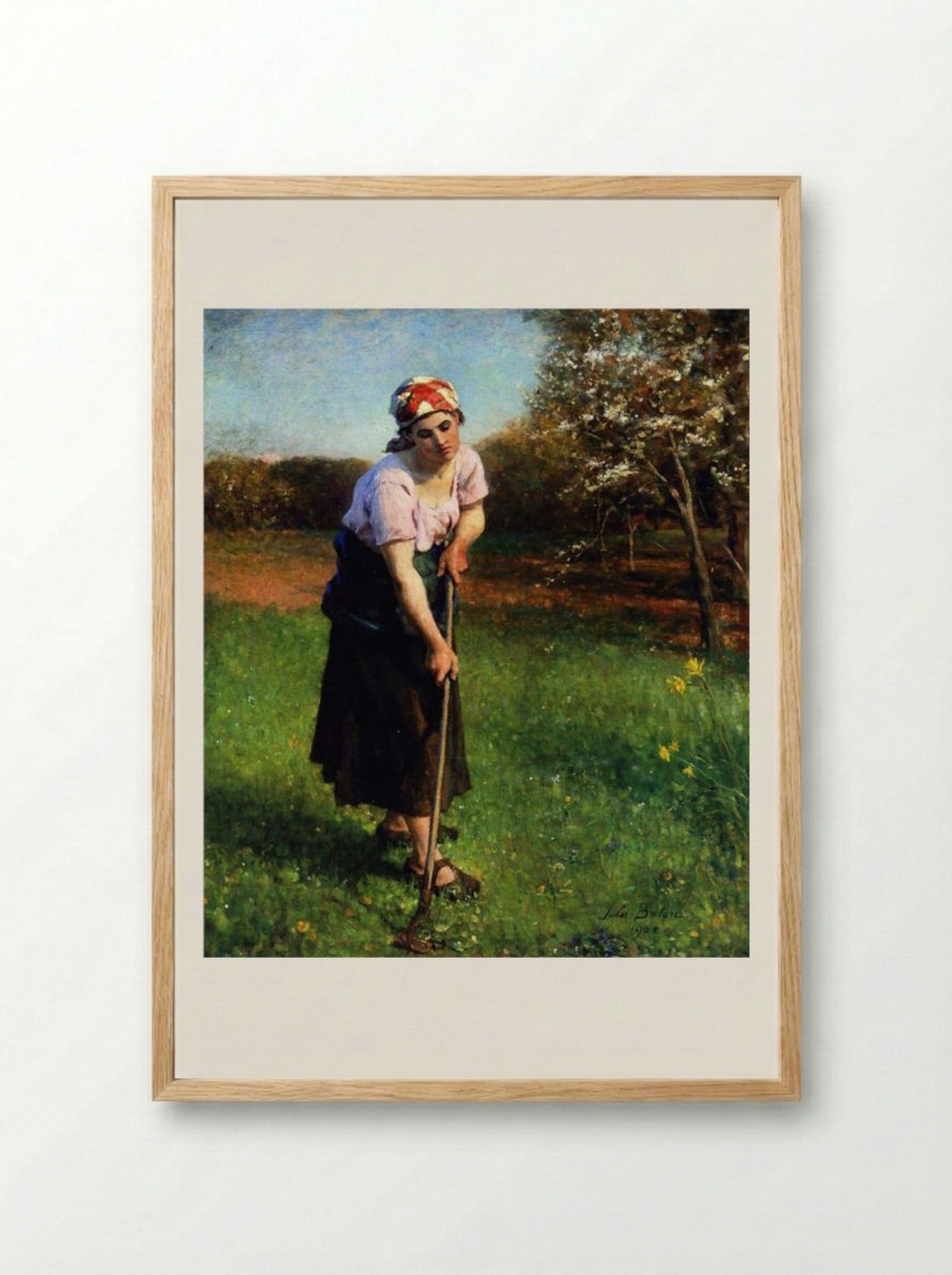 Springtime - Jules Breton - Framed Print Wood
