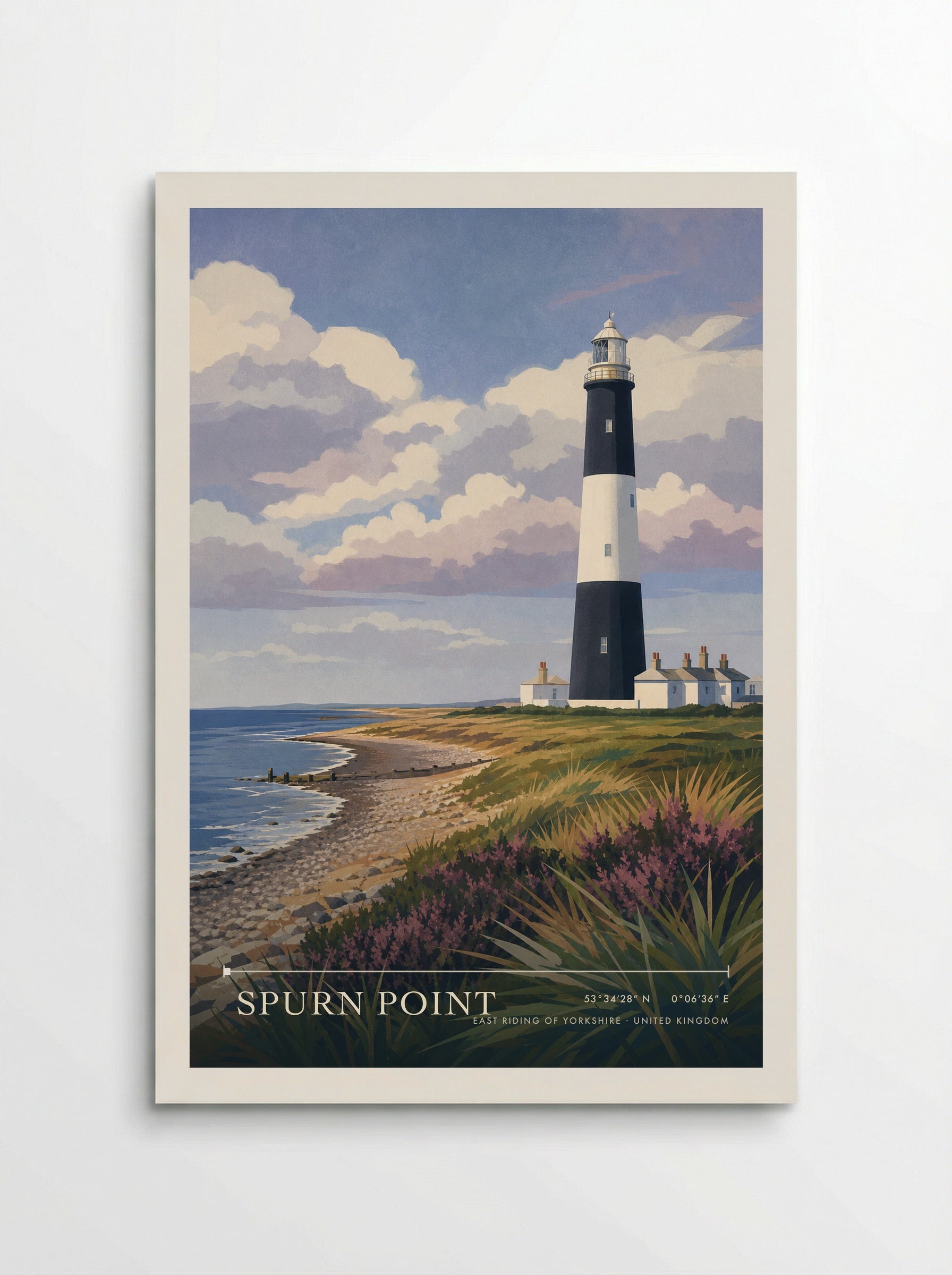 Spurn Point East Riding of Yorkshire United Kingdom Travel Poster - Poster