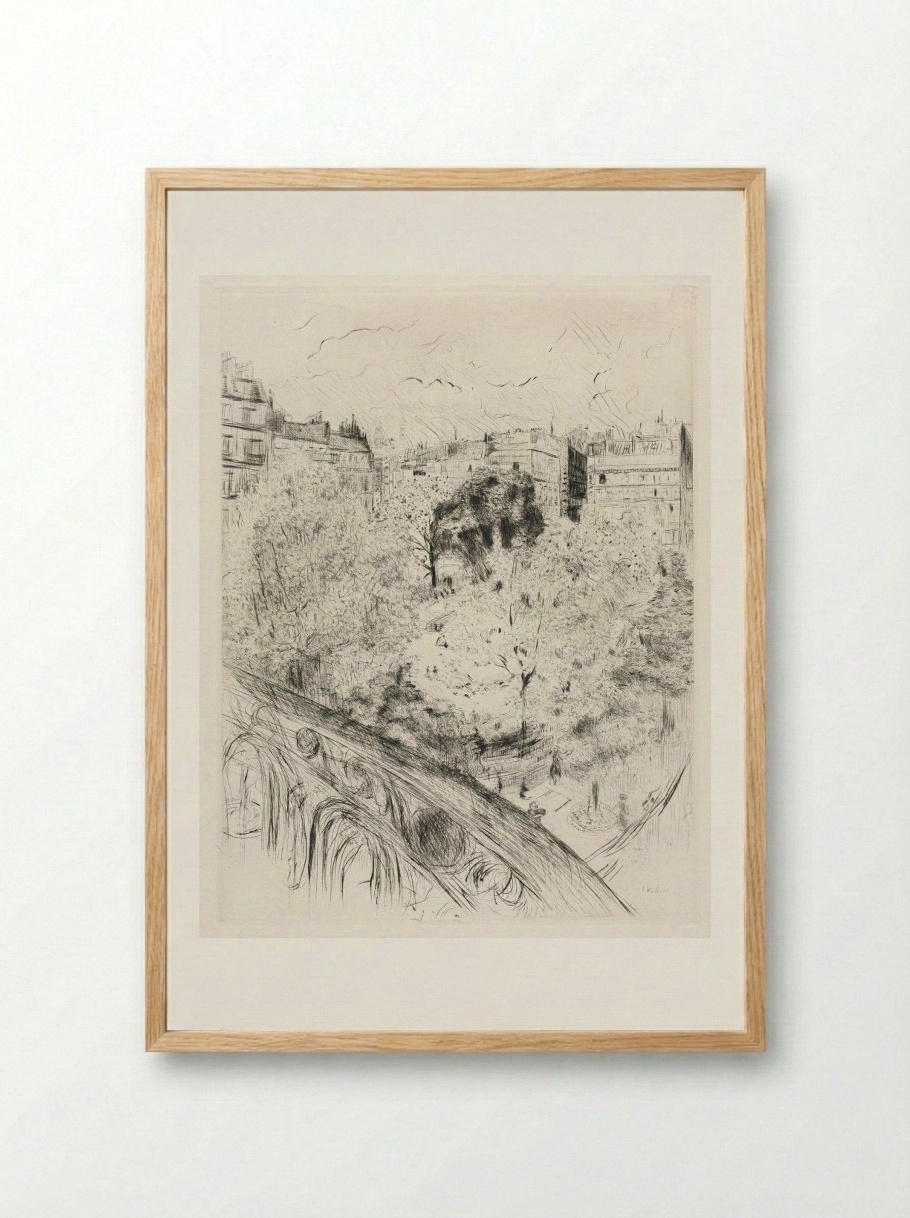 Square Vintimille - Édouard Vuillard - Framed Print Wood
