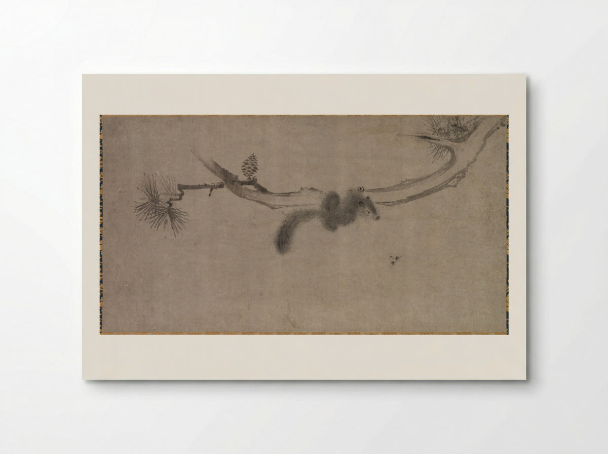 Squirrel on a Pine Branch - Song Tian - Poster