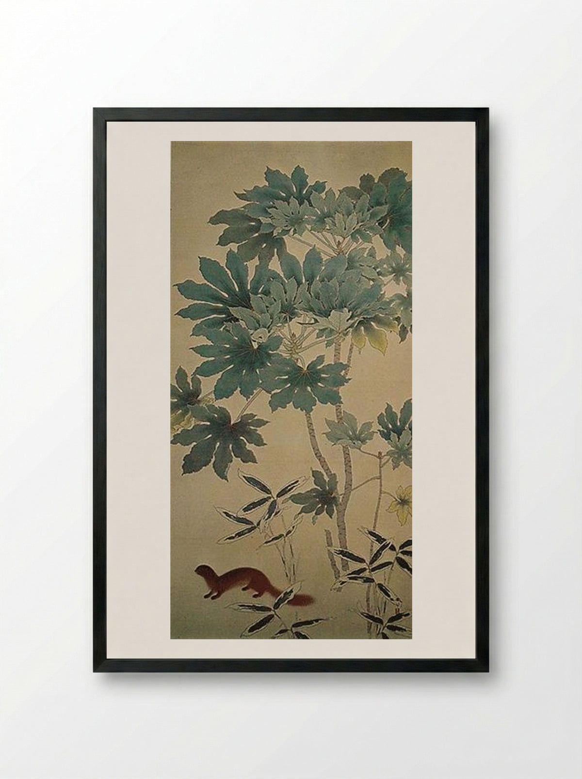 Squirrel - Hishida Shunso - Framed Print Black