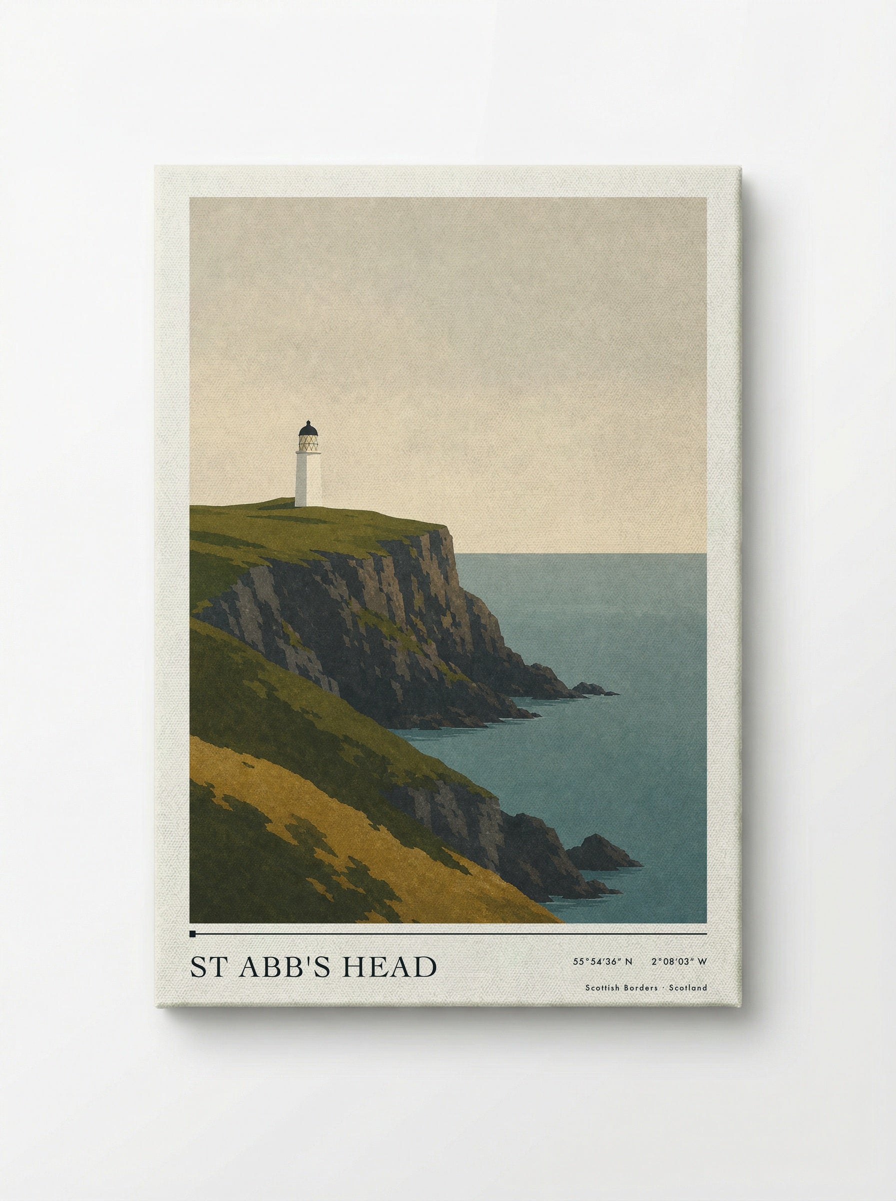 St Abb's Head Travel Poster Artwork - Canvas