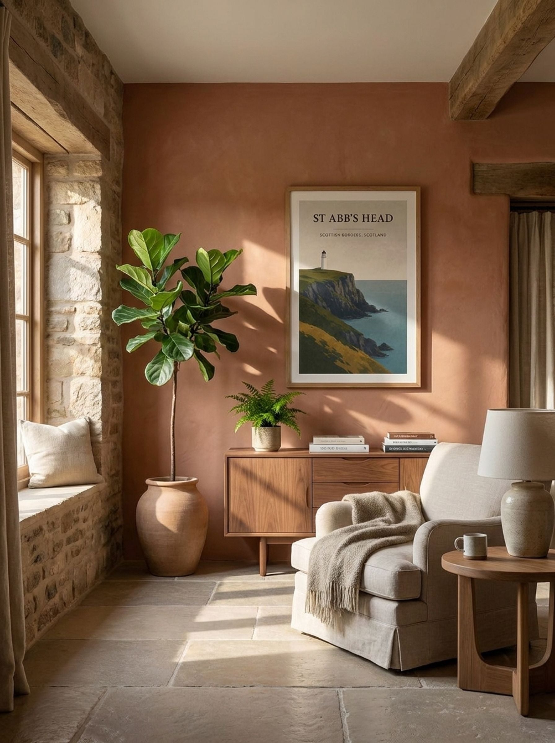 St Abb's Head Travel Poster Artwork - Lifestyle
