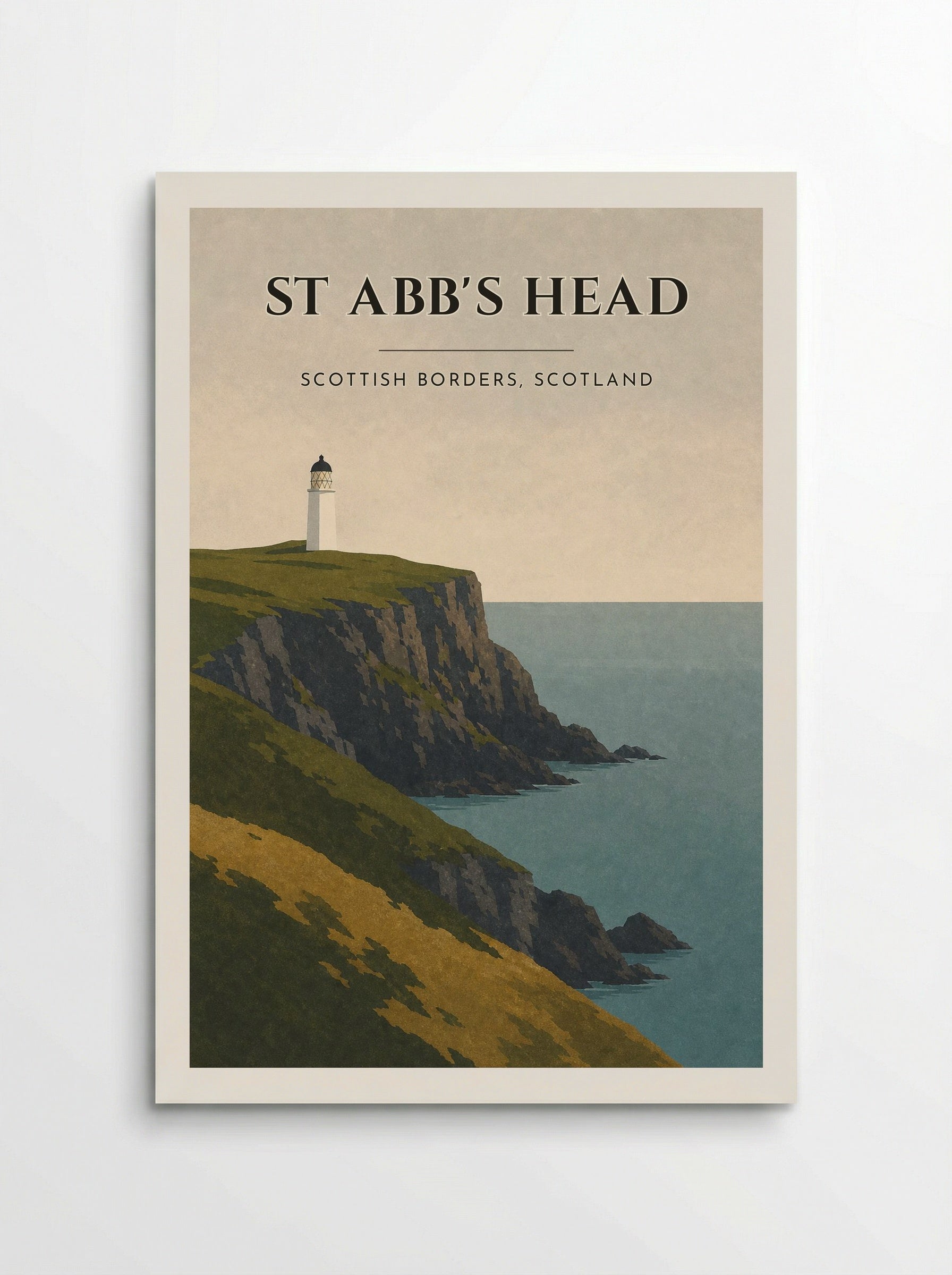 St Abb's Head Travel Poster Artwork - Poster