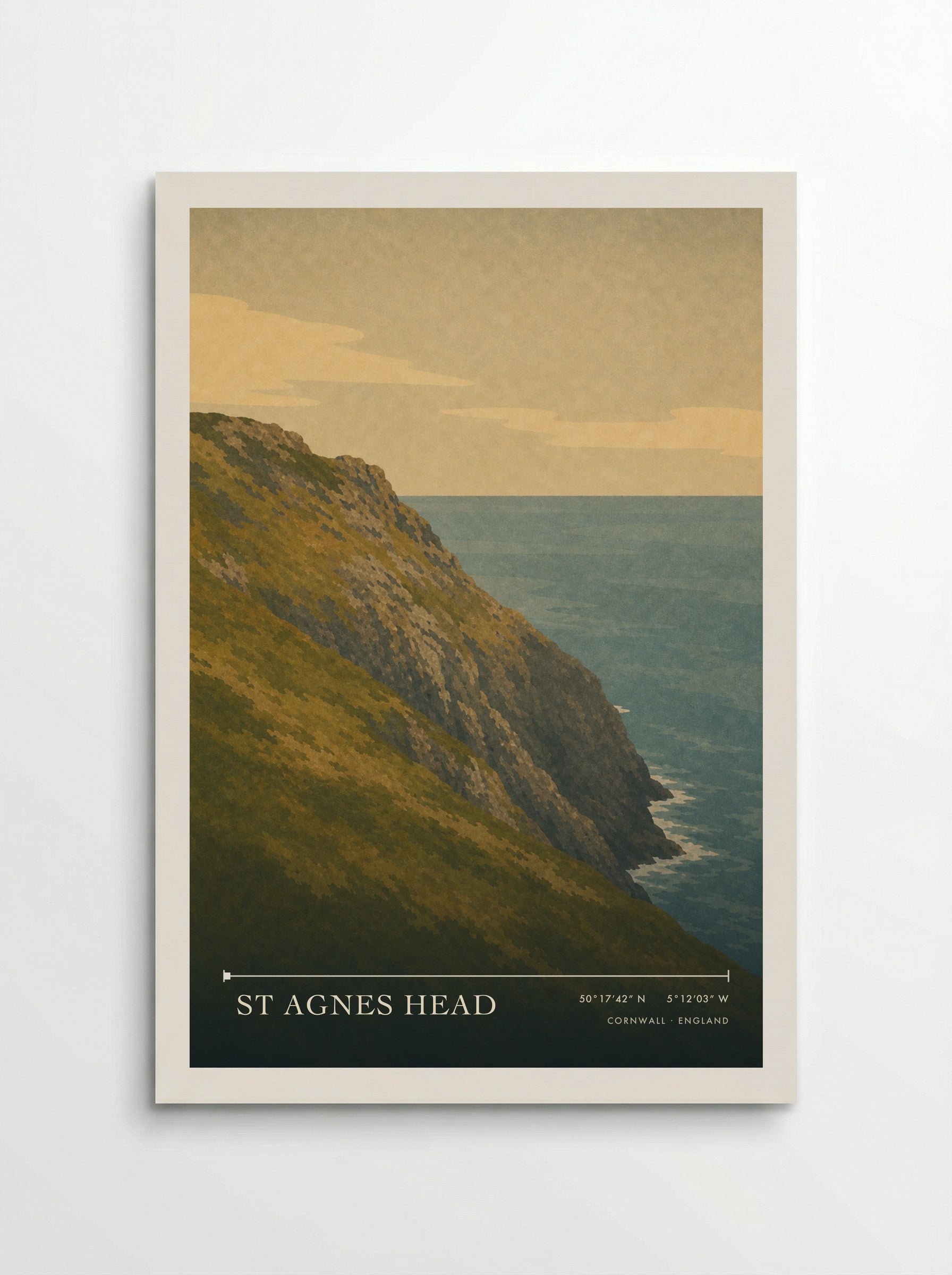 St Agnes Head Cornwall England Travel Poster - Poster