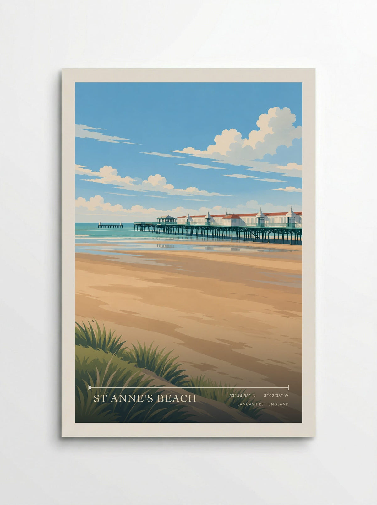 St Anne's Beach, Lancashire | Travel Poster - Poster