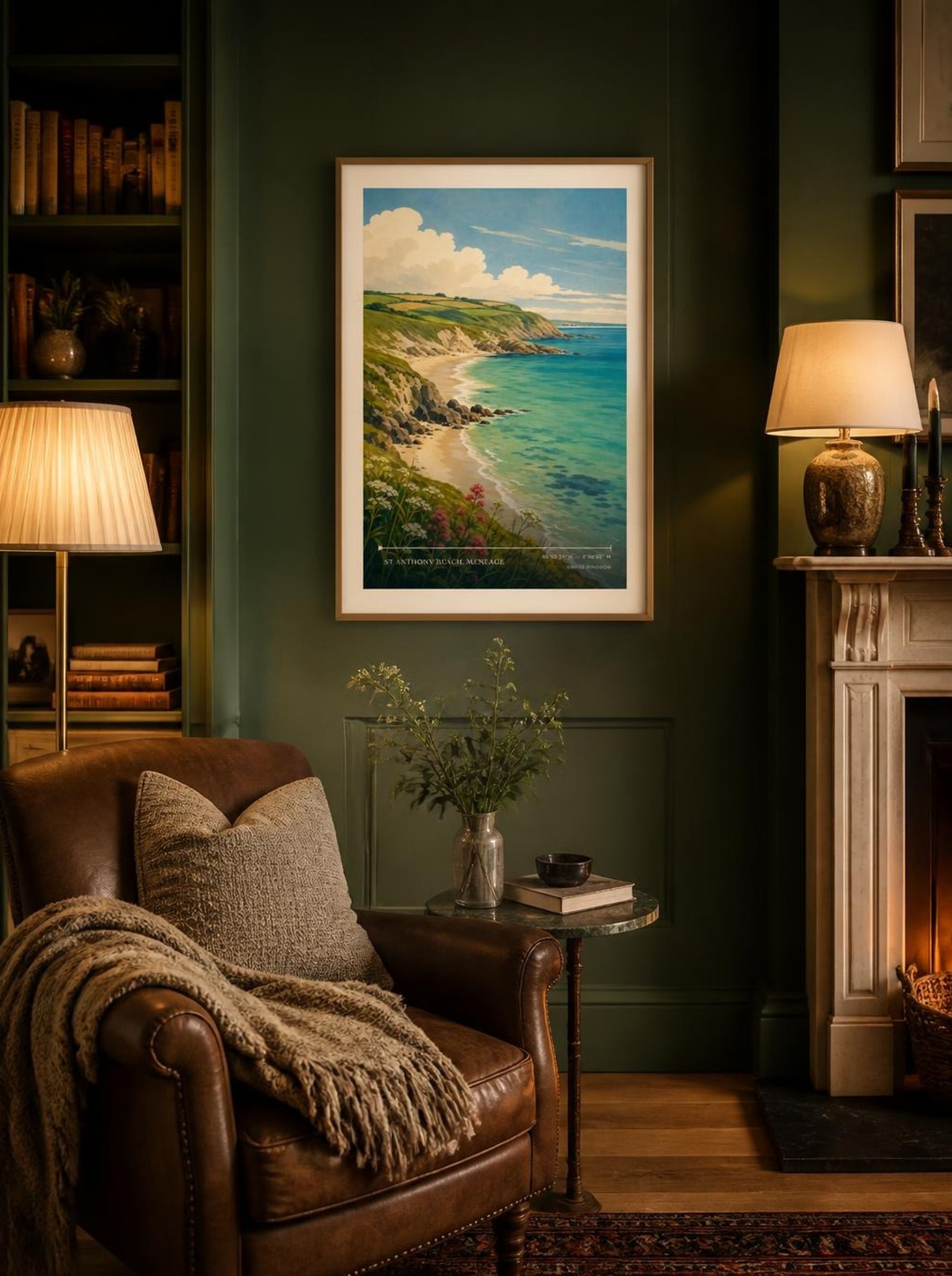 St Anthony Beach United Kingdom Travel Poster - Lifestyle