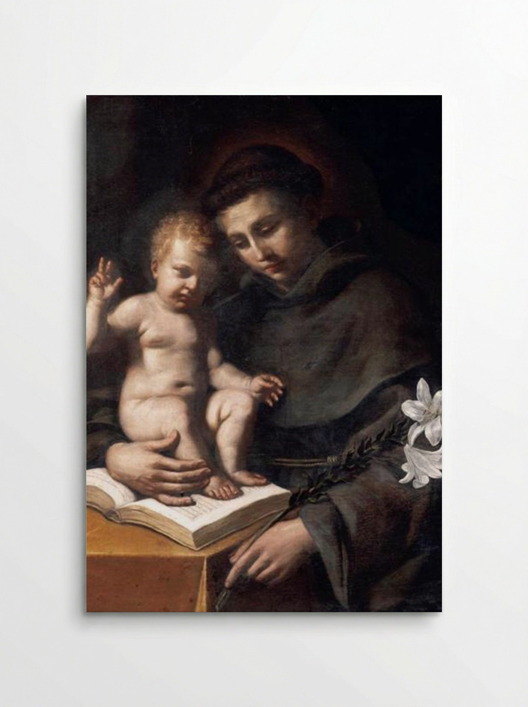 St Anthony of Padua with the Infant Christ - Guercino - Poster