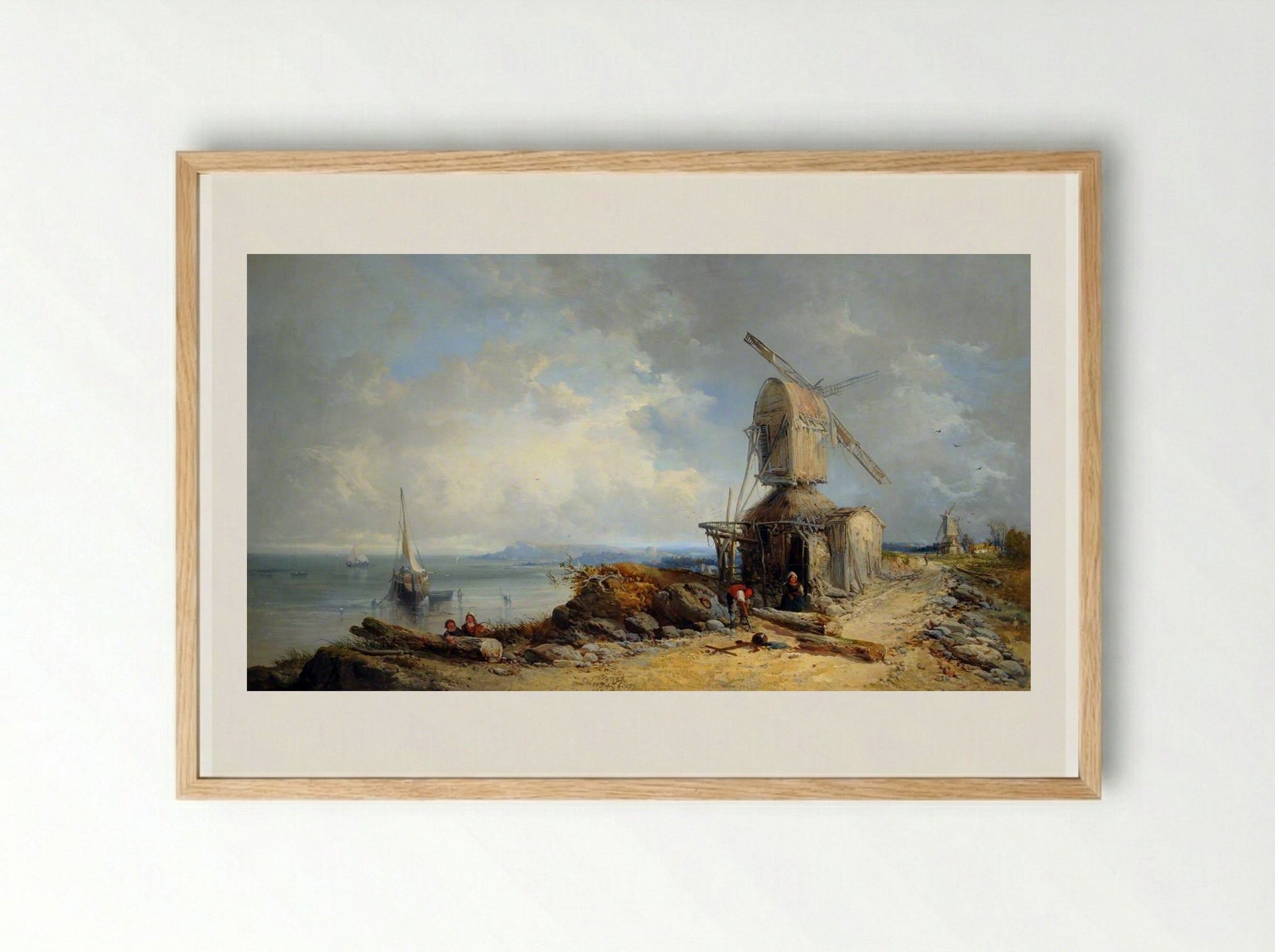 St Aubin's Bay, Jersey - James Webb - Framed Print Wood