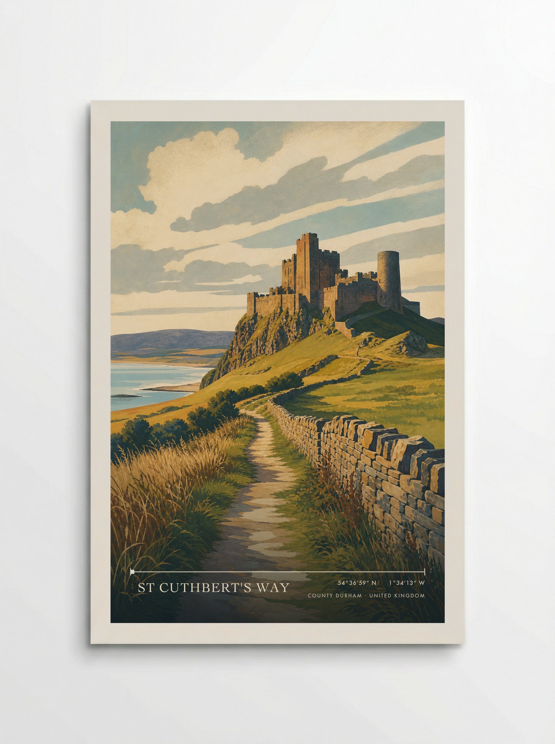 St Cuthbert's Way County Durham United Kingdom Travel Poster - Poster