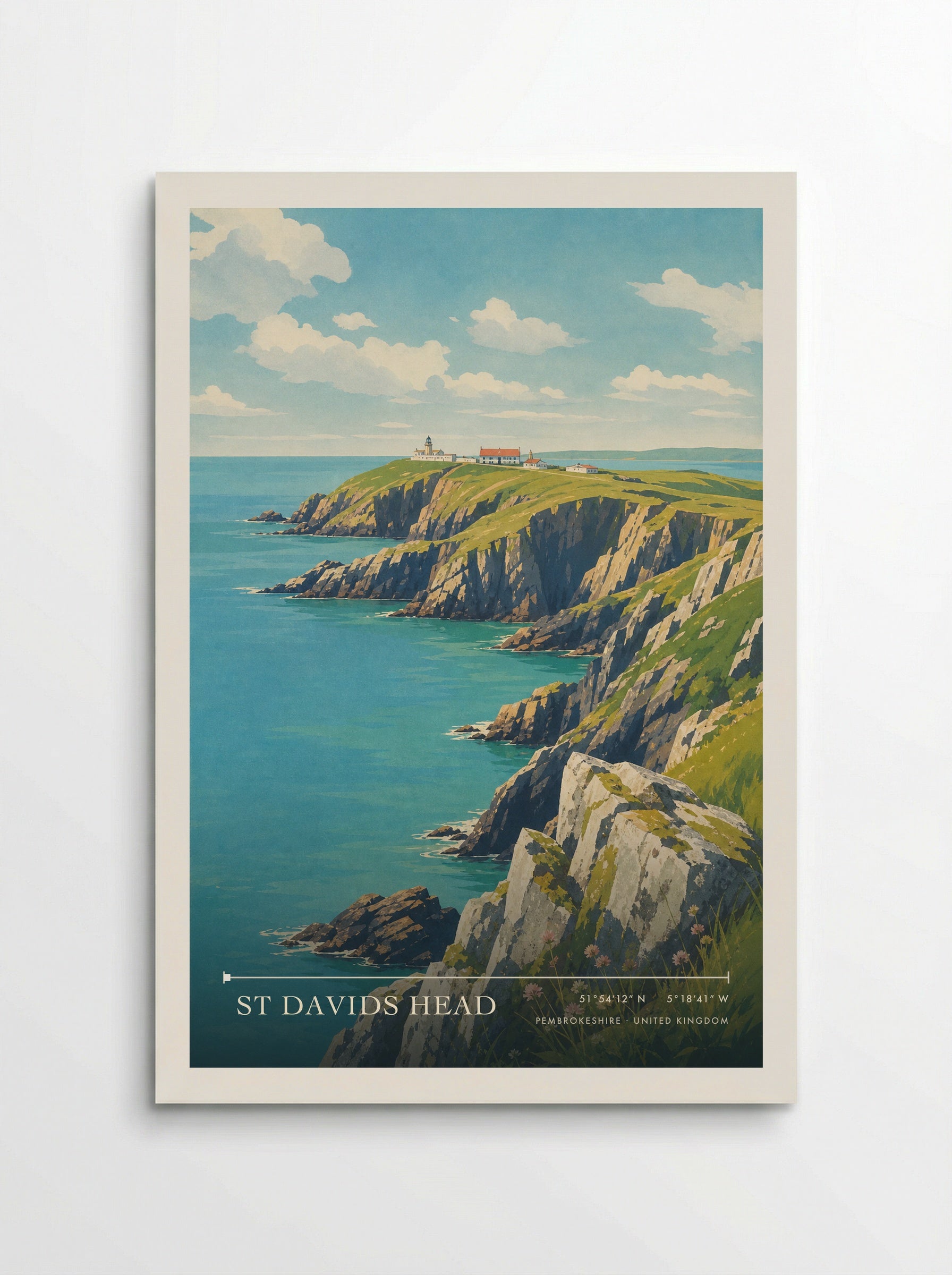 St Davids Head Pembrokeshire United Kingdom Travel Poster - Poster