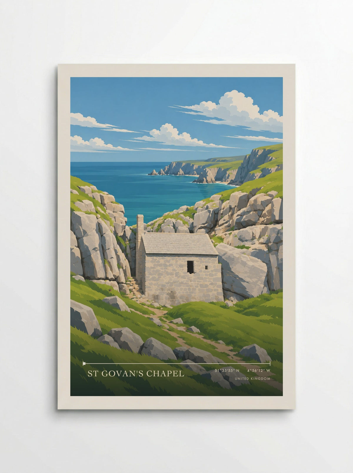 St Govan's Chapel | Travel Poster - Poster
