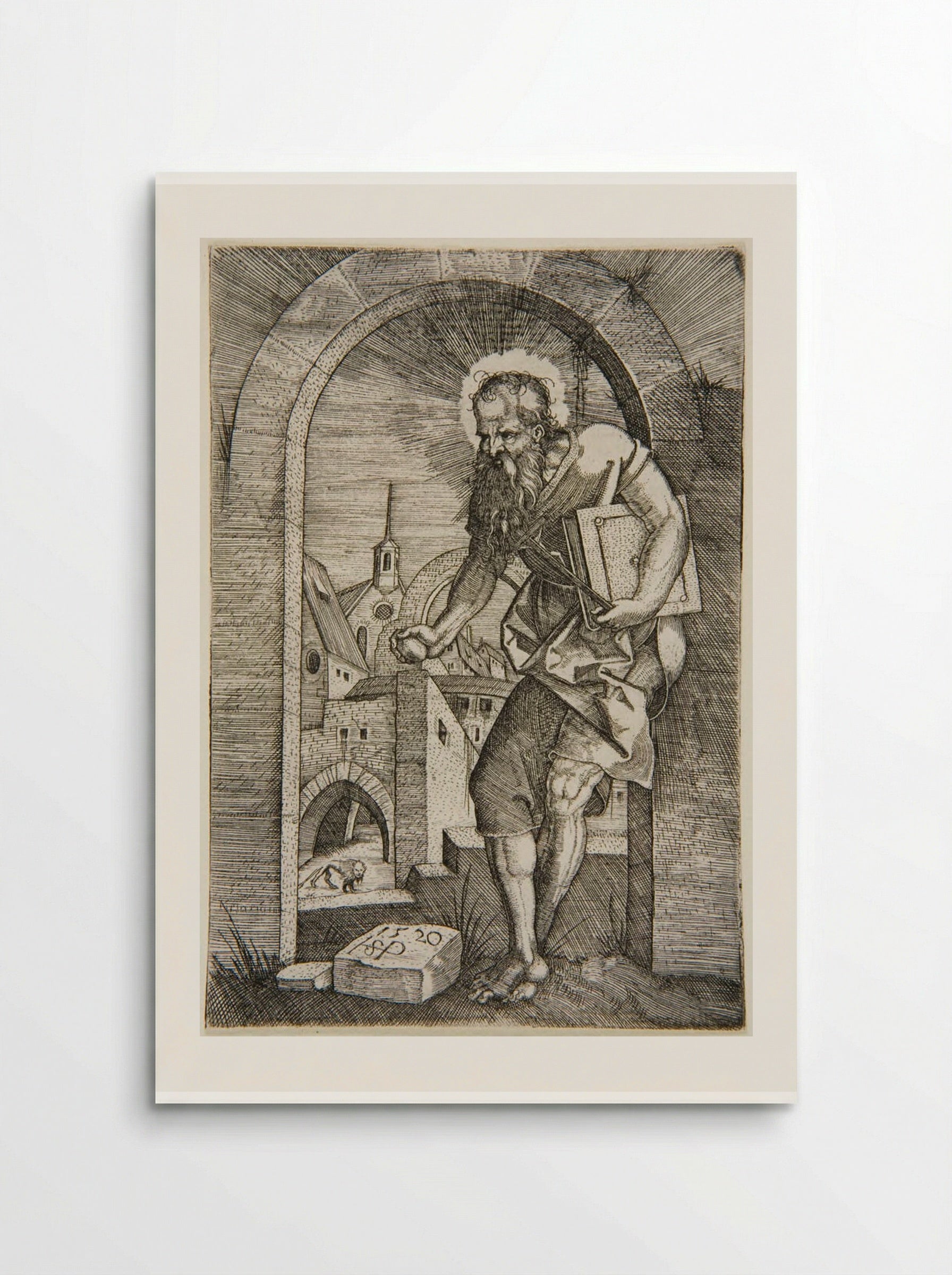 St Jerome at the Arch - Sebald Beham - Poster